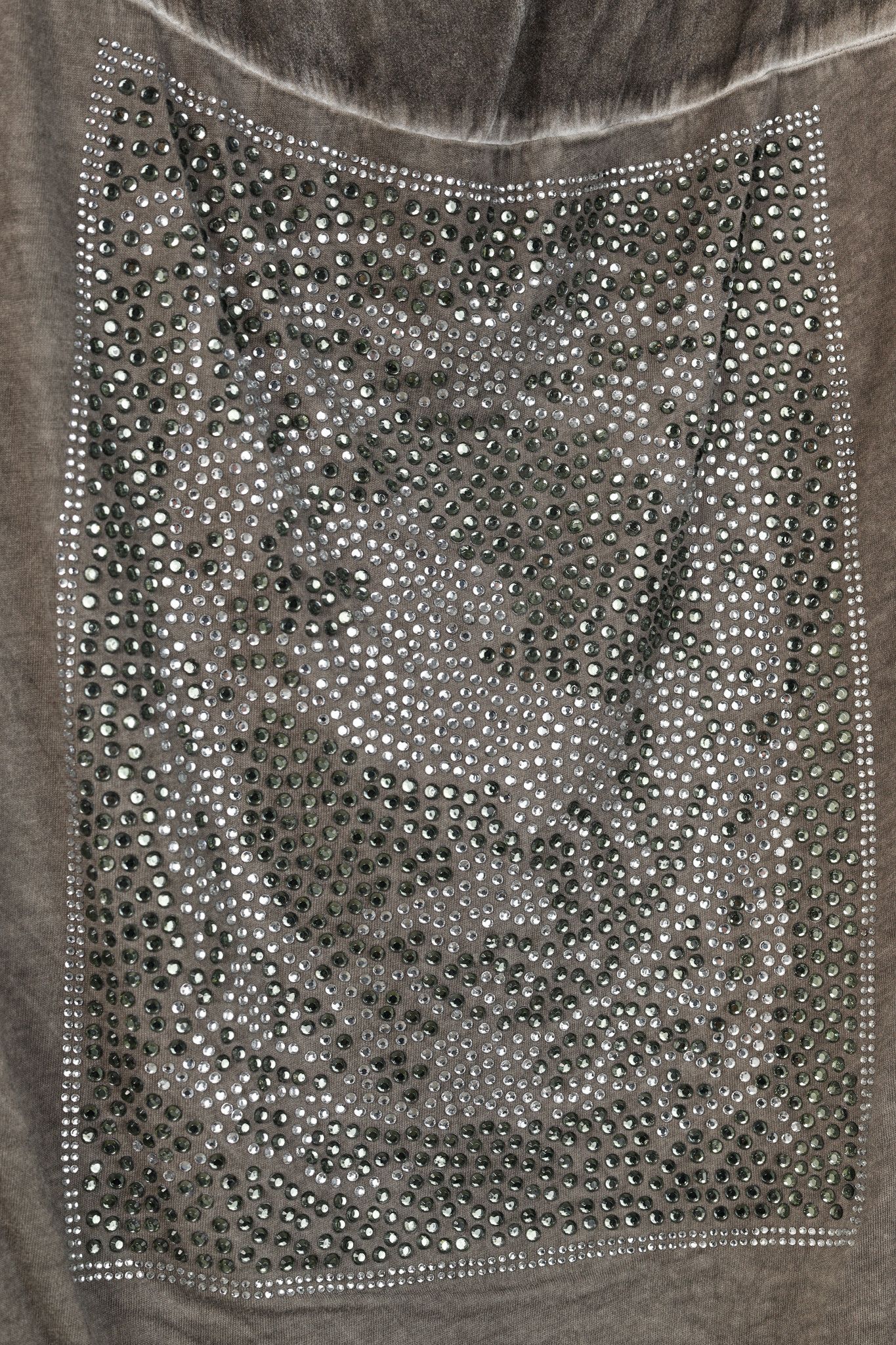 Luisa Cerano Luisa Cerano Grey Faded-Effect Rhinestone Muscle T-Shirt Size M / US 6-8 / IT 42-44 - 6 Thumbnail