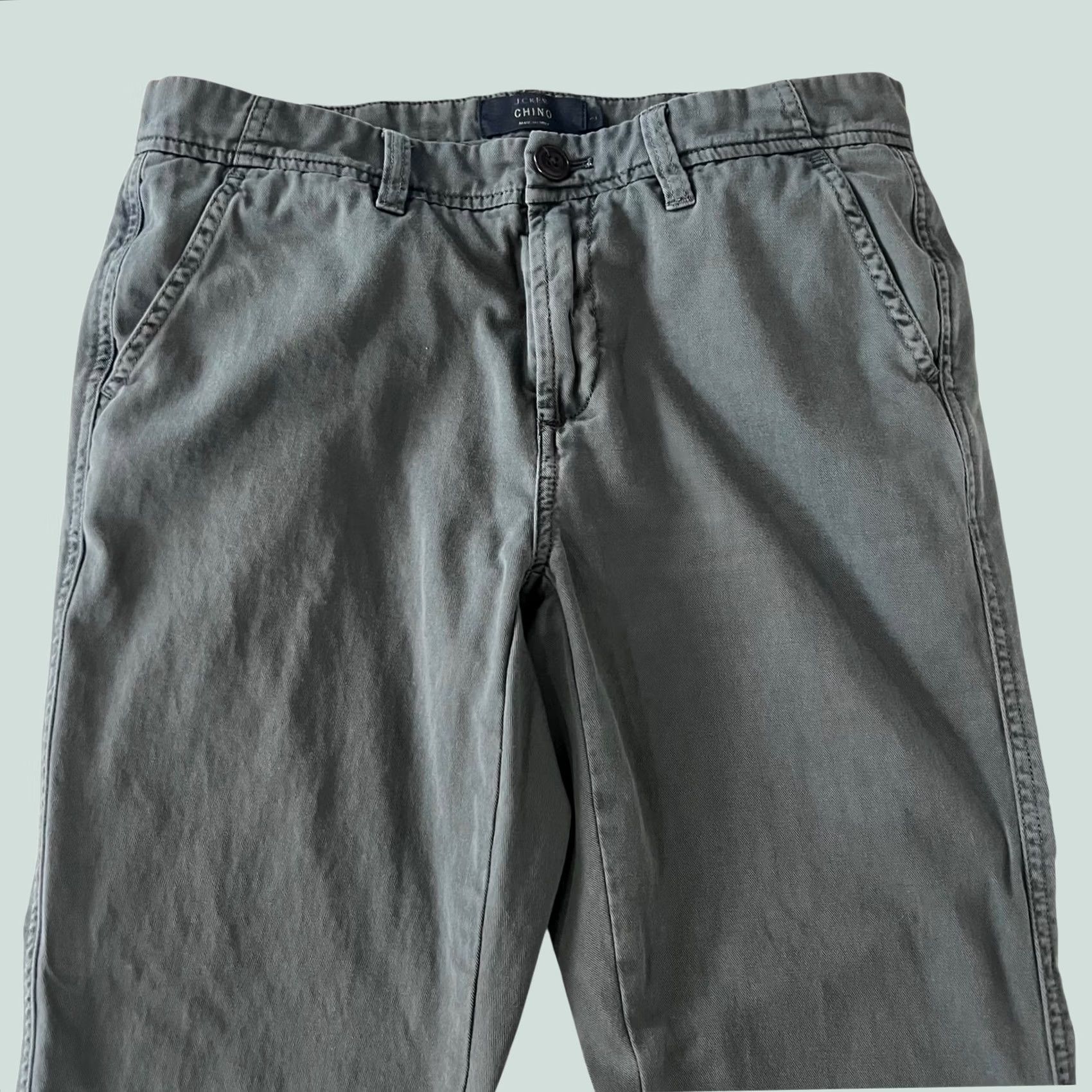 J.Crew VINTAGE J.Crew Sunday Slim Chino Pants Womens Size 2 Gray 100% Cotton Chino Womens Regular Solid 2 Gray Womens Size 26" / US 2 / IT 38 - 1 Thumbnail