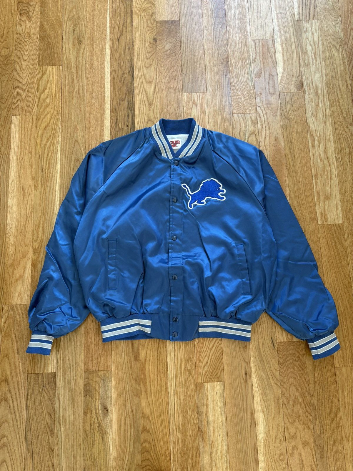 Detroit Lions NFL Locker Line Vintage 80s Bomber Jacket L