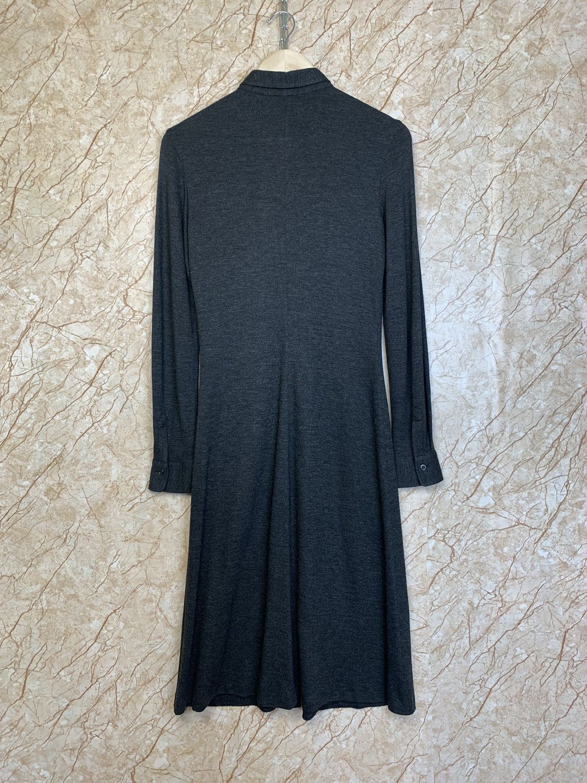 Ralph Lauren Black Label RL BL Viscose Nylon Long Sleeve Midi Shirt Dress 10 US Size L / US 10 / IT 46 - 2 Thumbnail