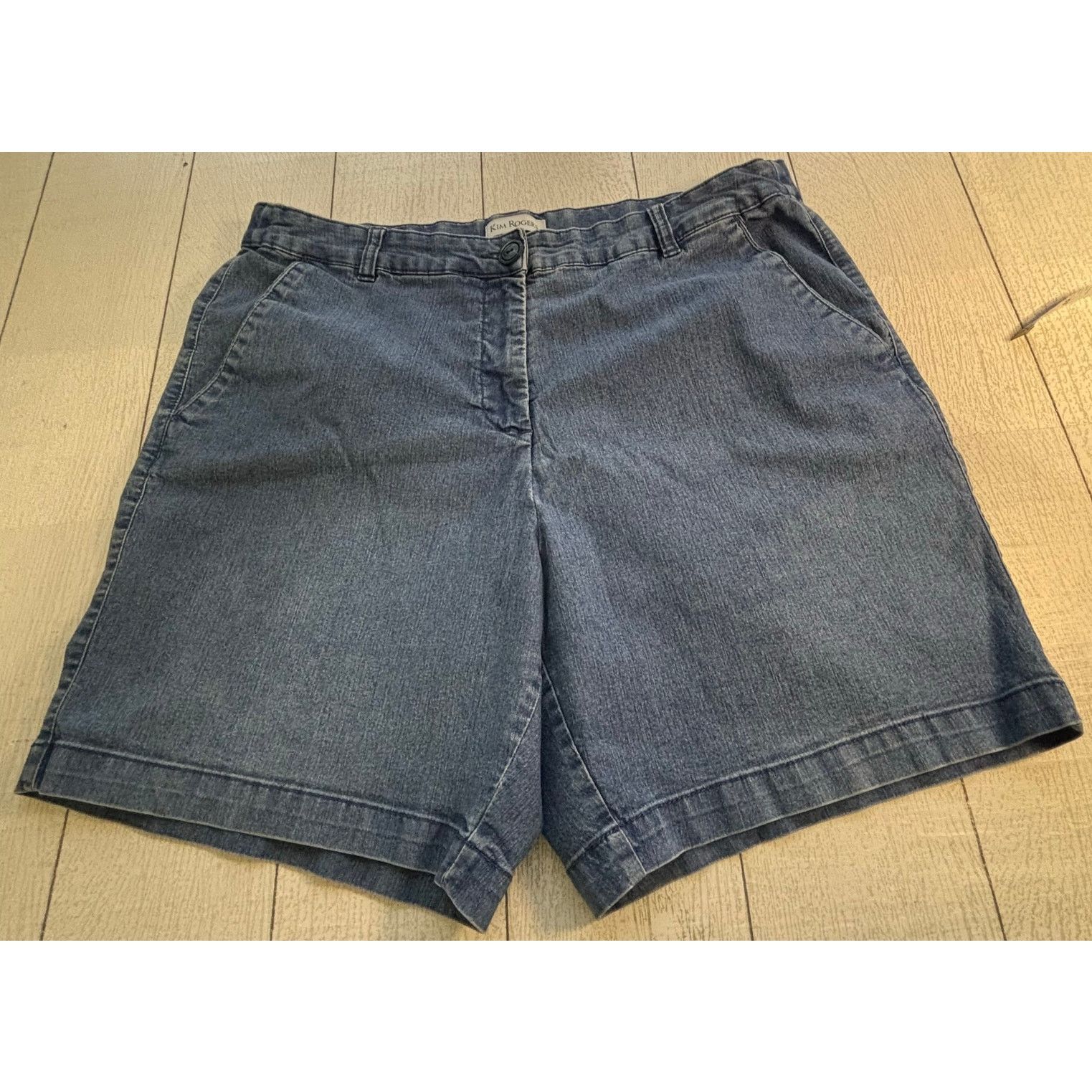 Other Kim Rogers Blue Denim Bermuda Shorts Women’s Size 16 Size 38" / US 16 / IT 52 - 1 Thumbnail