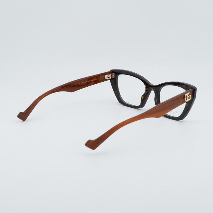 Gucci Gucci GG1334O 005 Eyeglasses Havana 52mm Cat Eye Frame Size ONE SIZE - 11 Thumbnail