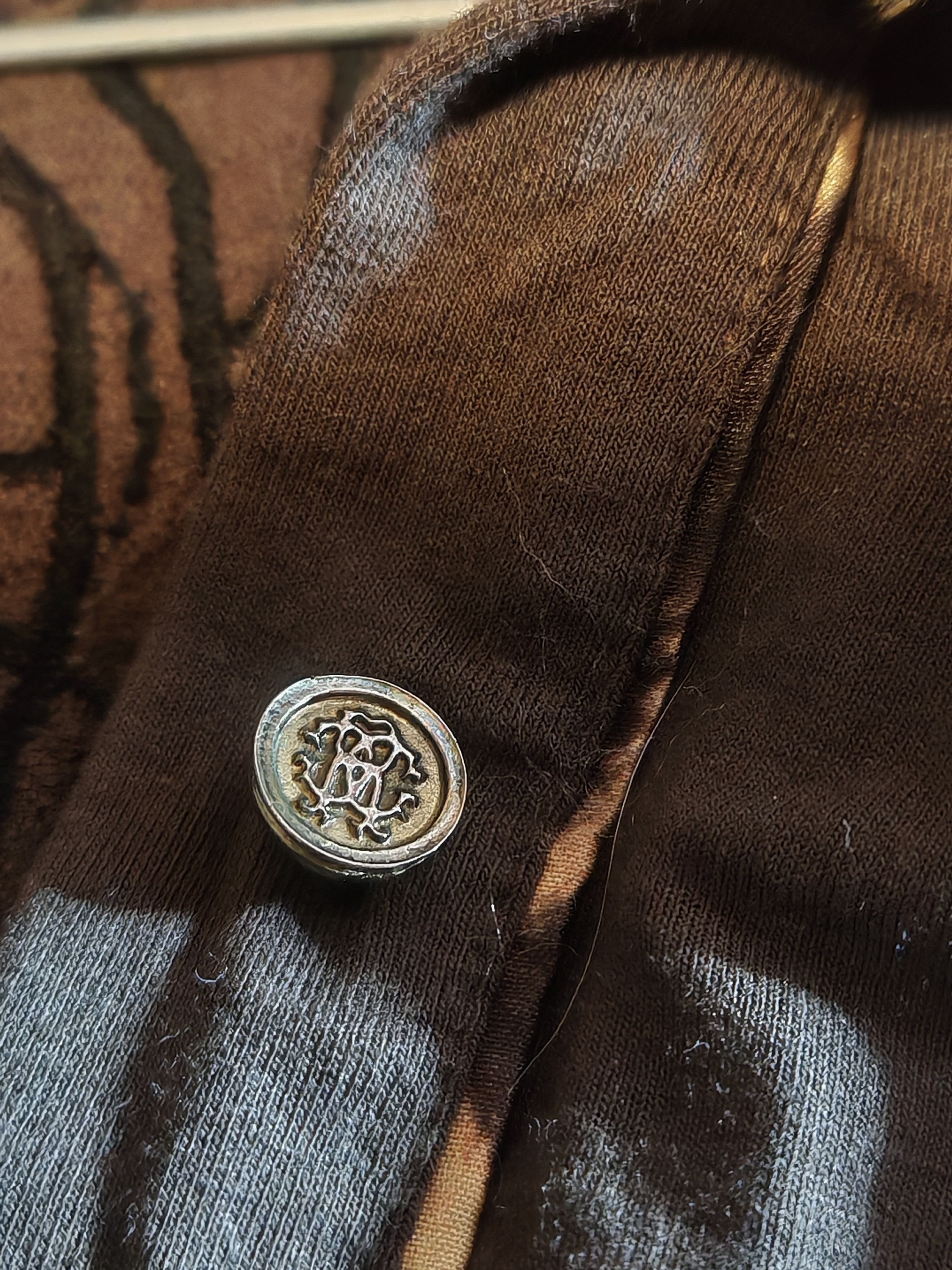 Roberto Cavalli Vintage Roberto Cavalli Brown Polo Shirt Animal Print sz XL Size XL / US 12-14 / IT 48-50 - 7 Thumbnail