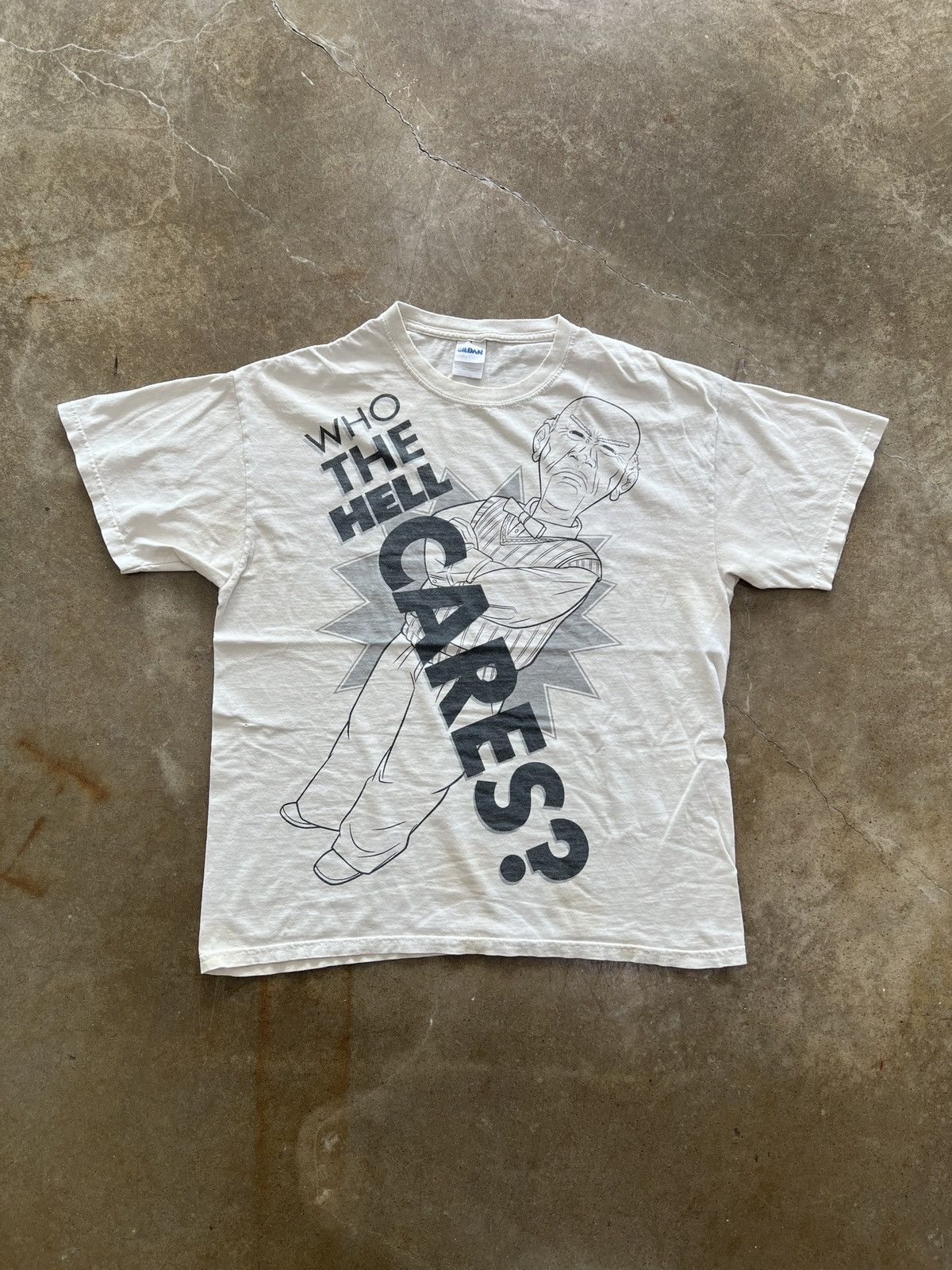 Vintage Vintage Jeff Dunham and Walter Who the Hell Cares Tee Large Size US L / EU 52-54 / 3 - 2 Thumbnail