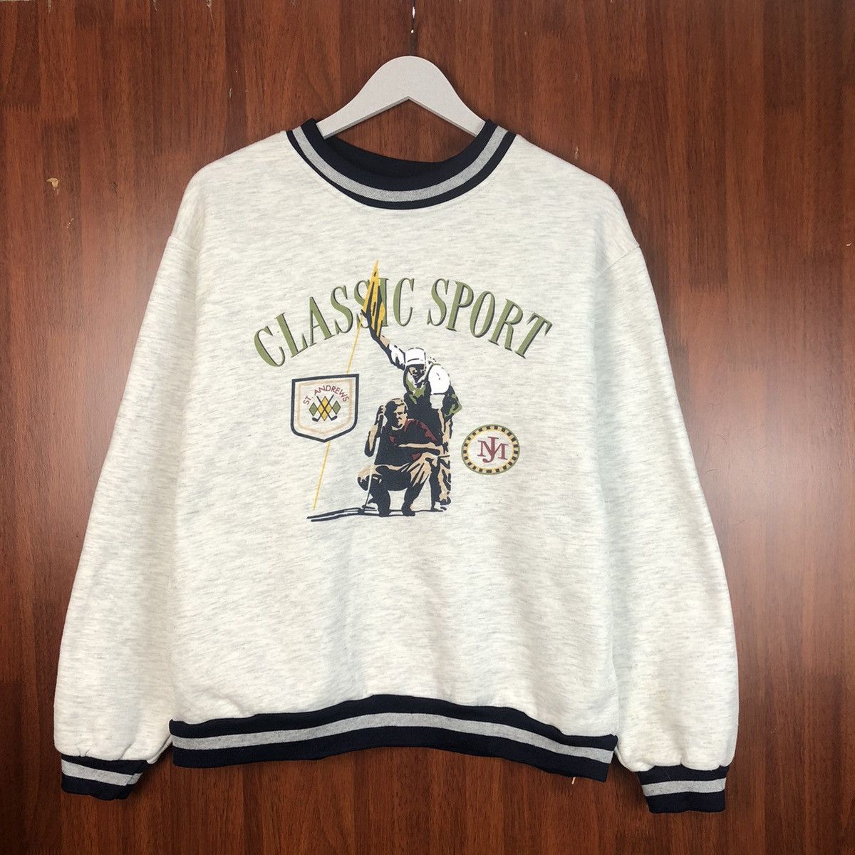 Japanese Brand Girly Doll Classic Sport Grey Sweatshirt #7486 Size US M / EU 48-50 / 2 - 1 Thumbnail