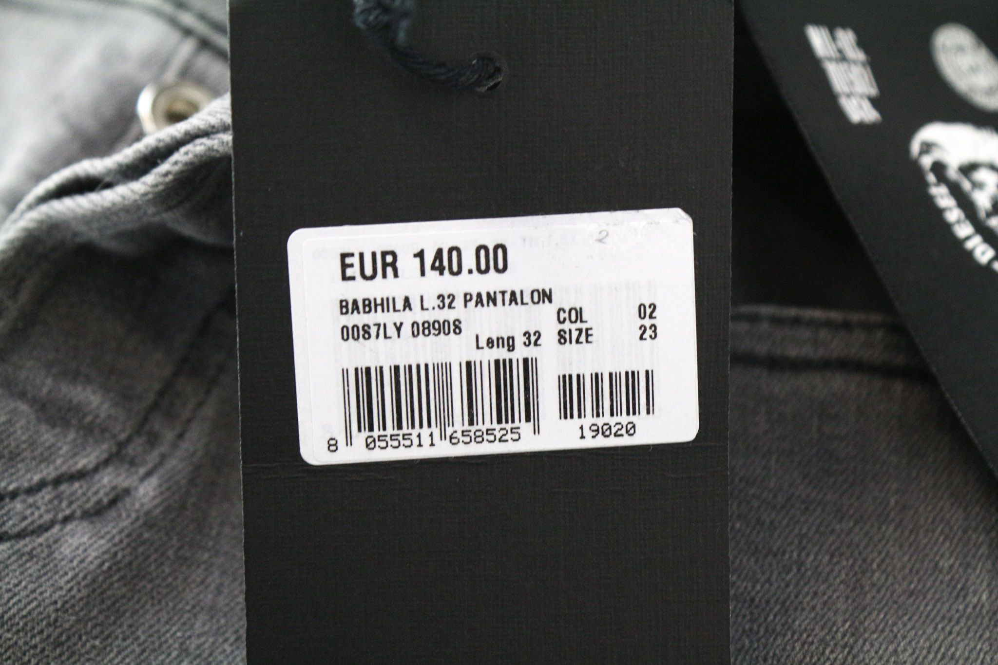 Diesel BABHILA 0890S W23/L32 Grey Girls Jeans 71004 Size 23" - 10 Thumbnail
