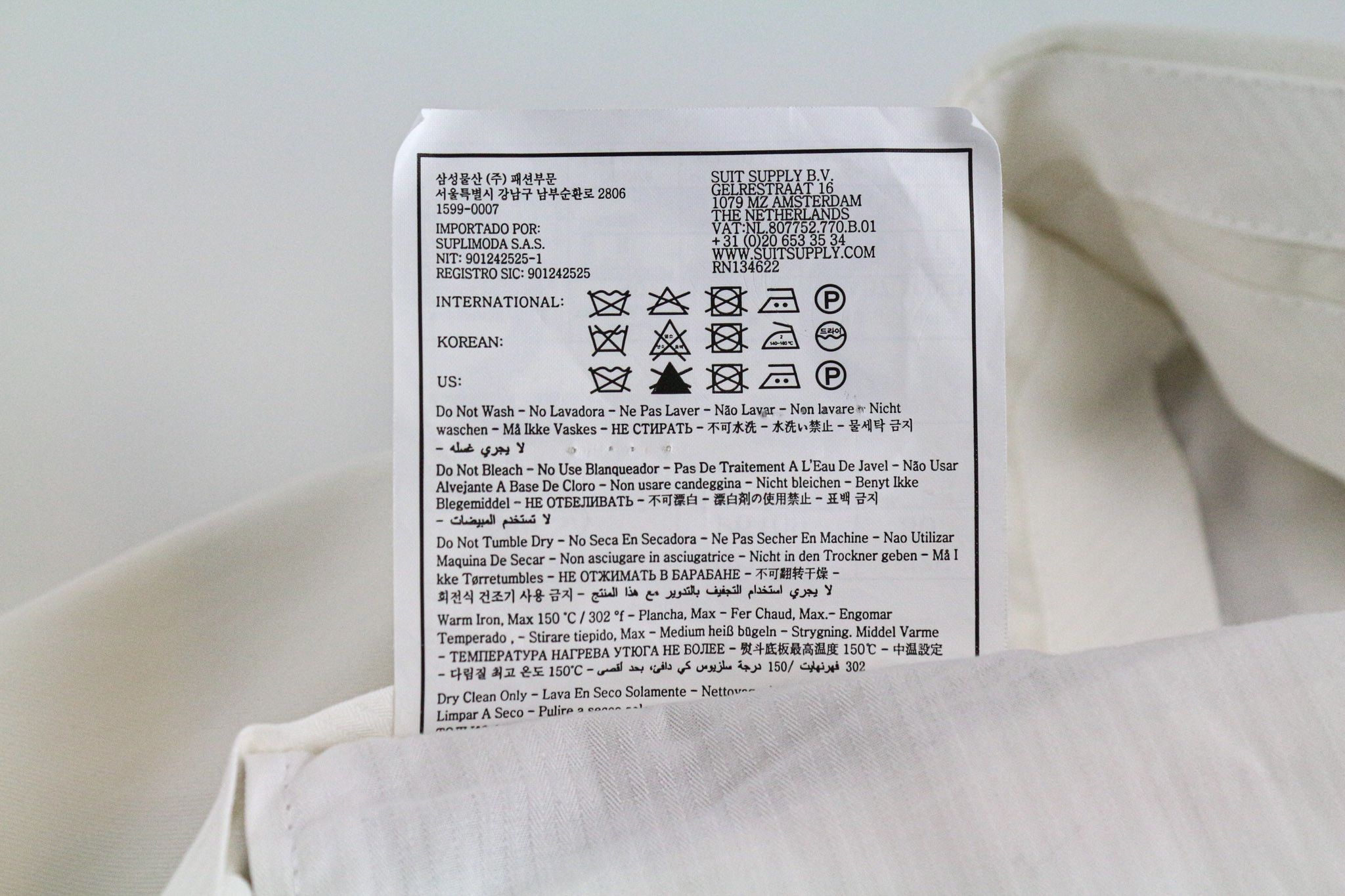 Suitsupply HAVANA UK40R Off-White Slim Cotton 2 Piece Suit 73522 Size 40R - 14 Thumbnail