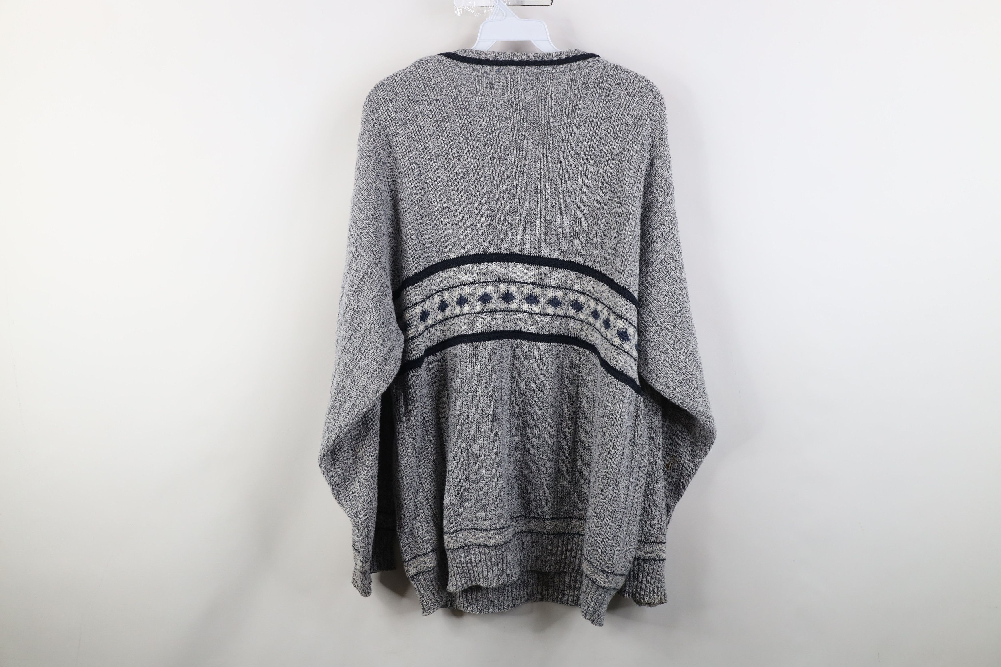 Vintage Vintage 90s Streetwear Geometric Fair Isle Knit Sweater Size US L / EU 52-54 / 3 - 13 Thumbnail