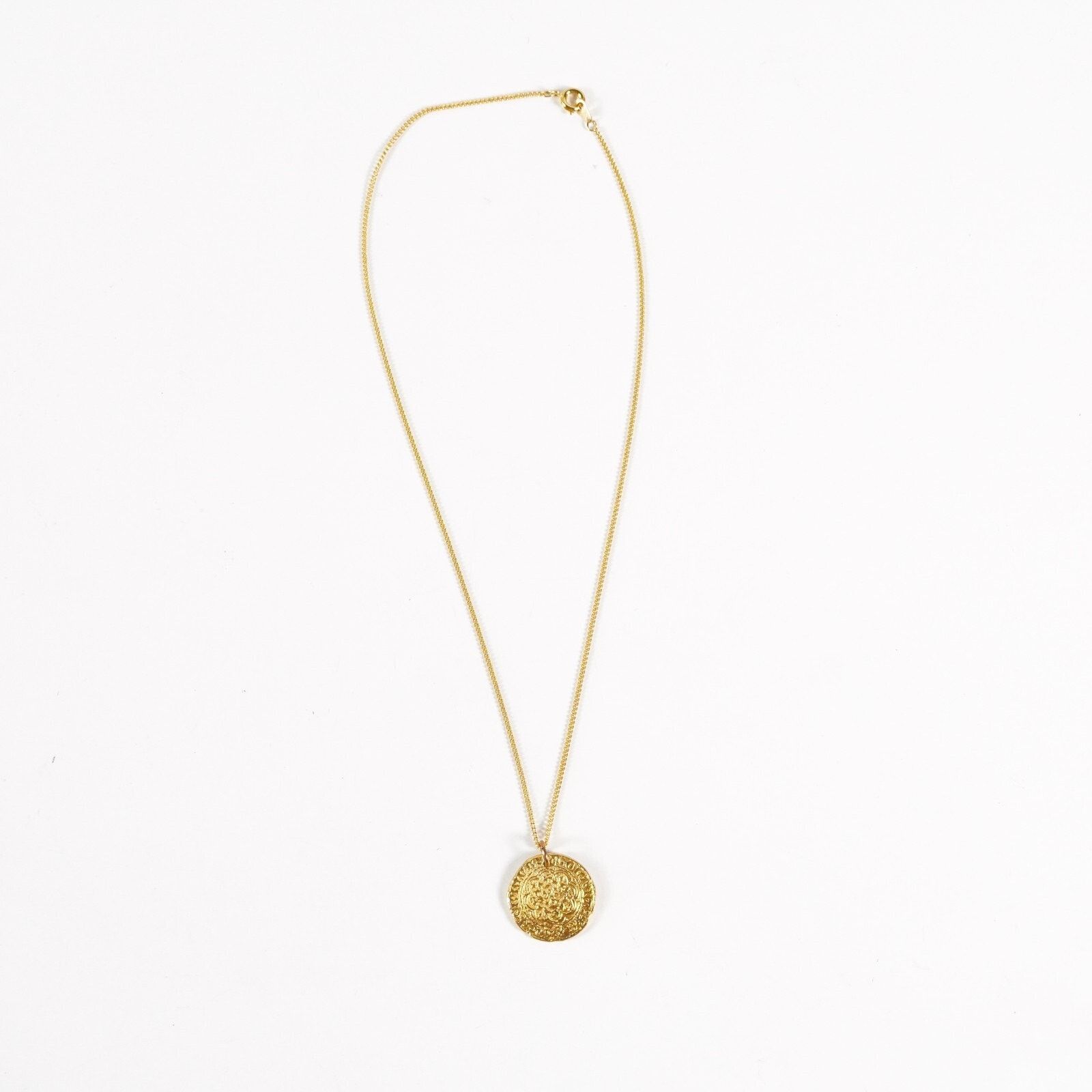 Other Replica Medieval Gold Coin Pendant Chain Necklace Token Size ONE SIZE - 2 Thumbnail