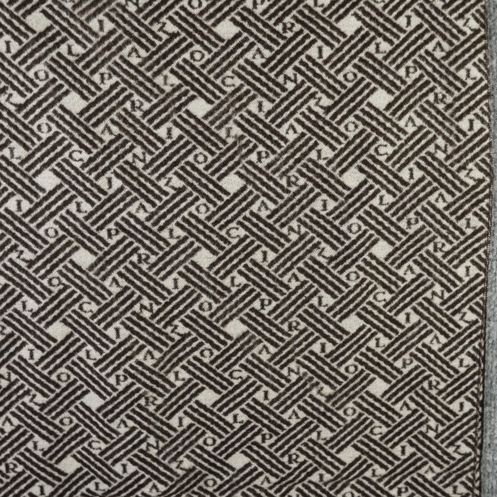Vintage Carlo Pazolini Scarf Womens One Size Brown Silk Geometric Fringe Neck Warmer Size ONE SIZE - 2 Thumbnail