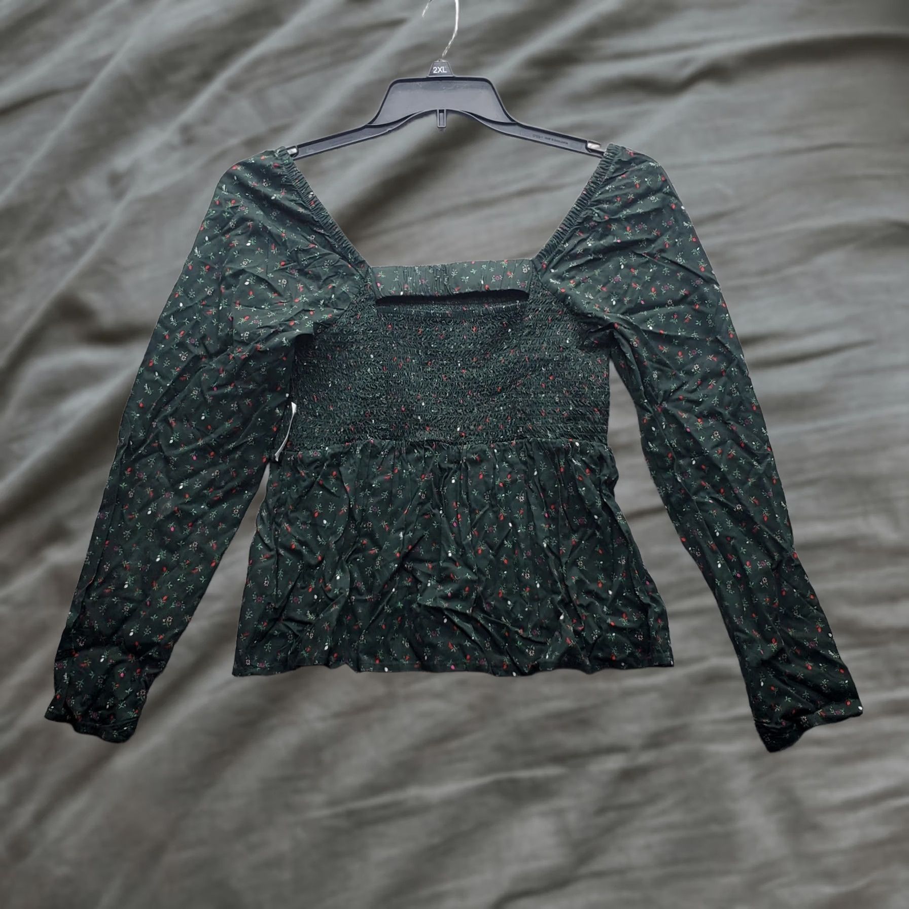Old Navy Old Navy Blouse Womens Size M Multicolor Floral Rayon Square Neck Top Size M / US 6-8 / IT 42-44 - 1 Thumbnail