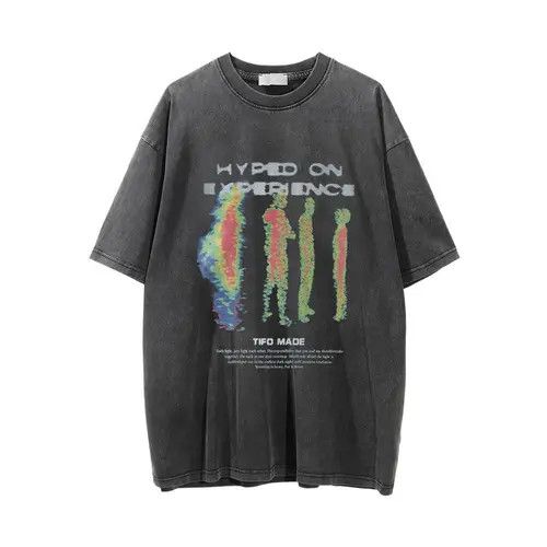 Other Human silhouette abstract print washed distressed T-shirt Size US L / EU 52-54 / 3 - 6 Thumbnail