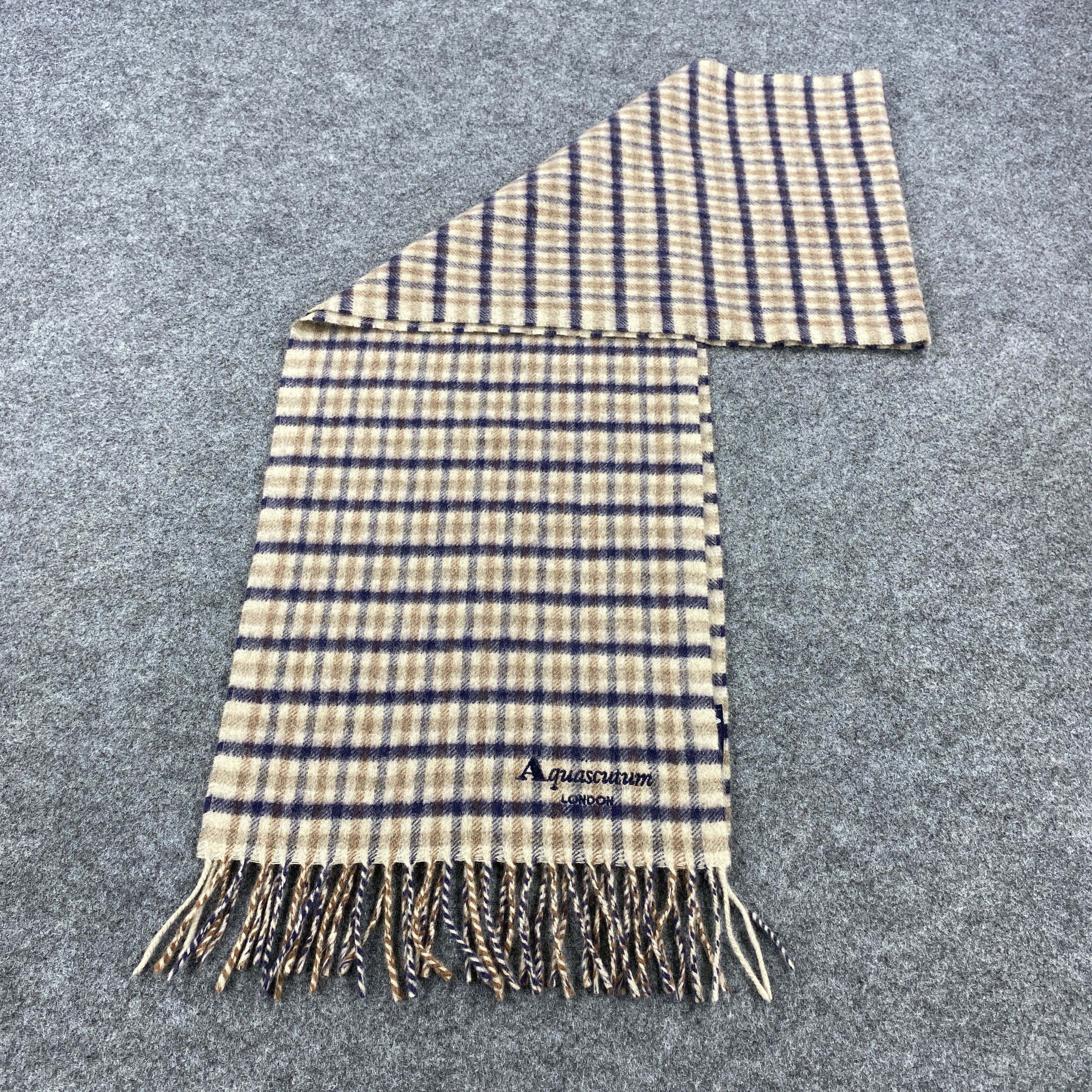 Aquascutum × Vintage Aquascutum Scarf # Muffler # Neckwear # D698 Size ONE SIZE - 8 Thumbnail