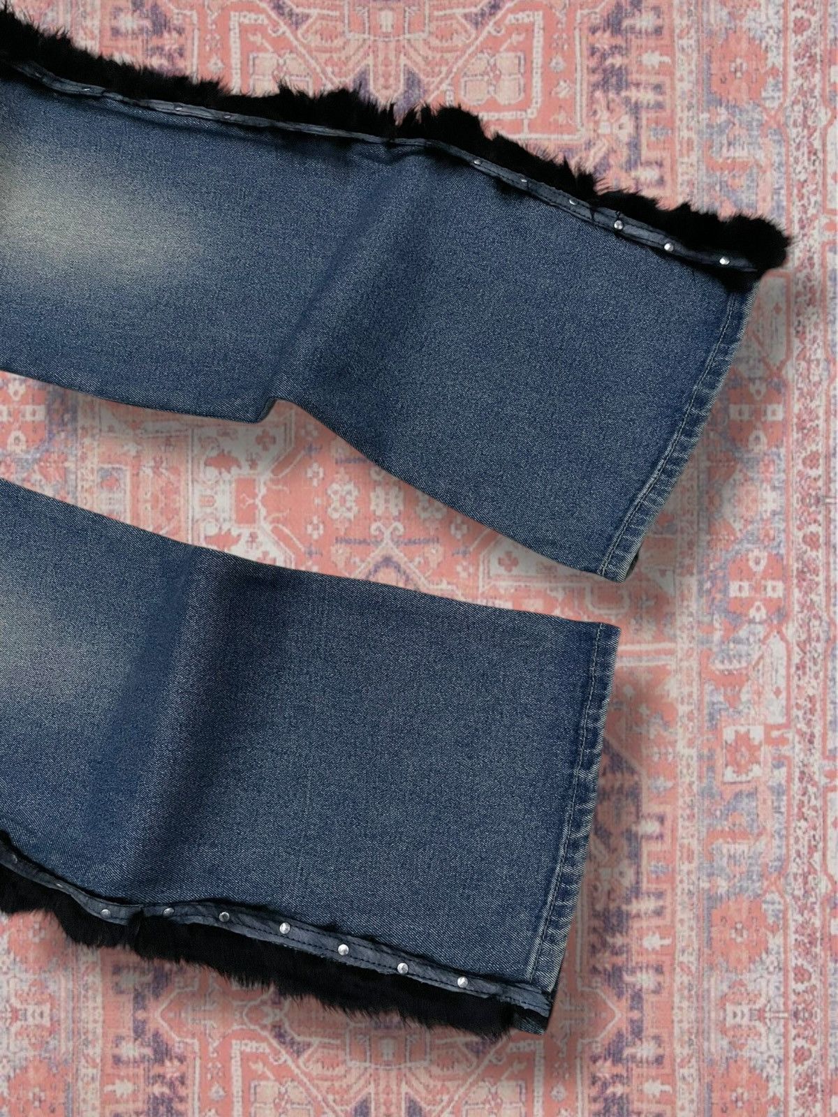 Hysteric Glamour Vintage 1990s Designer Japan Rare Chest Fur Adore Denim Size US 32 / EU 48 - 3 Thumbnail