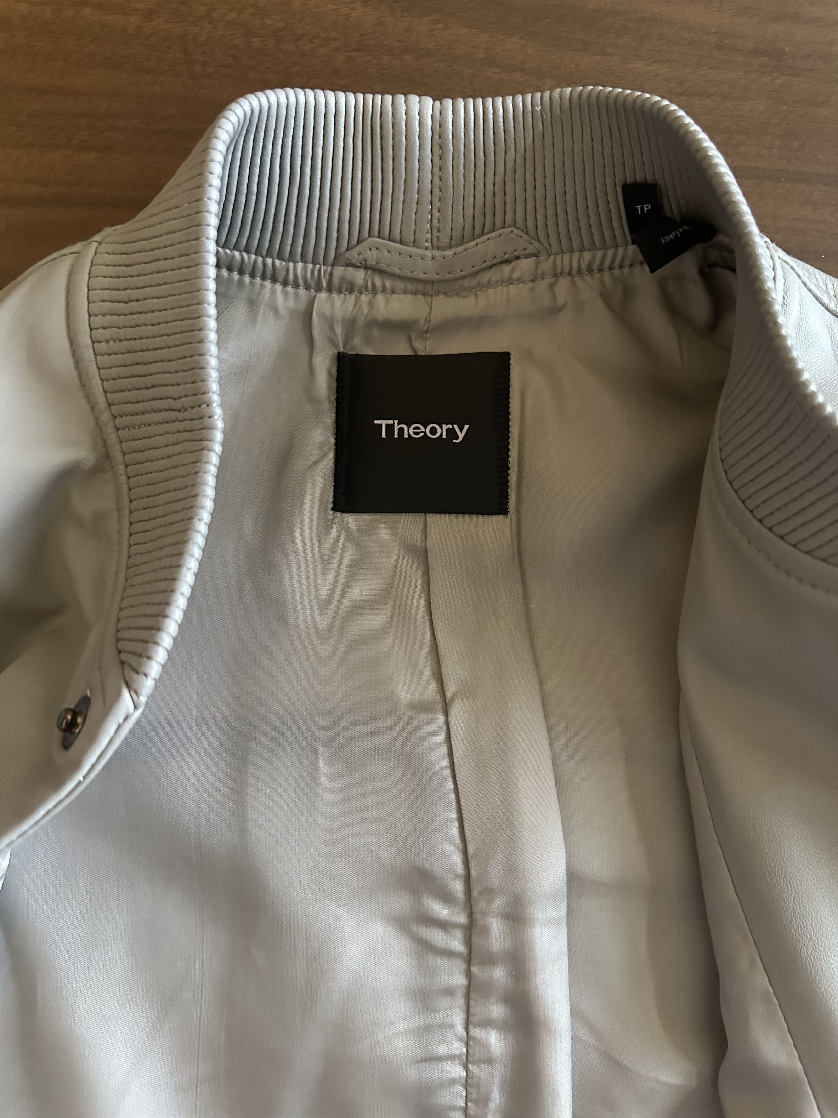 Theory Varsity Bomber Leather Jacket Size US XS / EU 42 / 0 - 13 Thumbnail