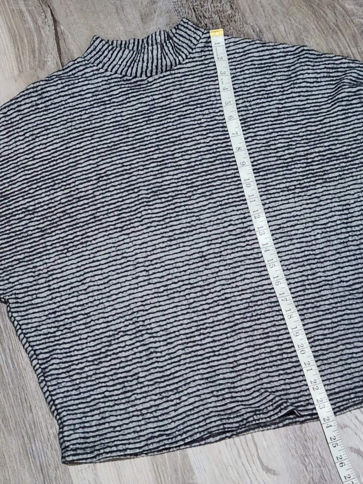 Designer Out From Under Amelia Striped Sweater Mockneck Small Blue Size S / US 4 / IT 40 - 6 Thumbnail