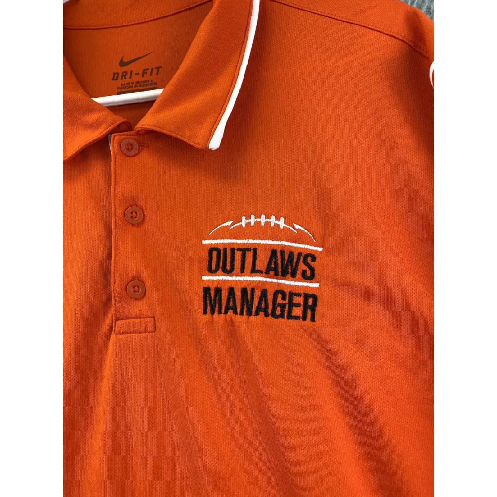 Nike Nike Tour Performance Polo Shirt Men XL Golf Drifit 75-42 Orange Logo Button Collared Short Sleeve Size US XL / EU 56 / 4 - 2 Thumbnail