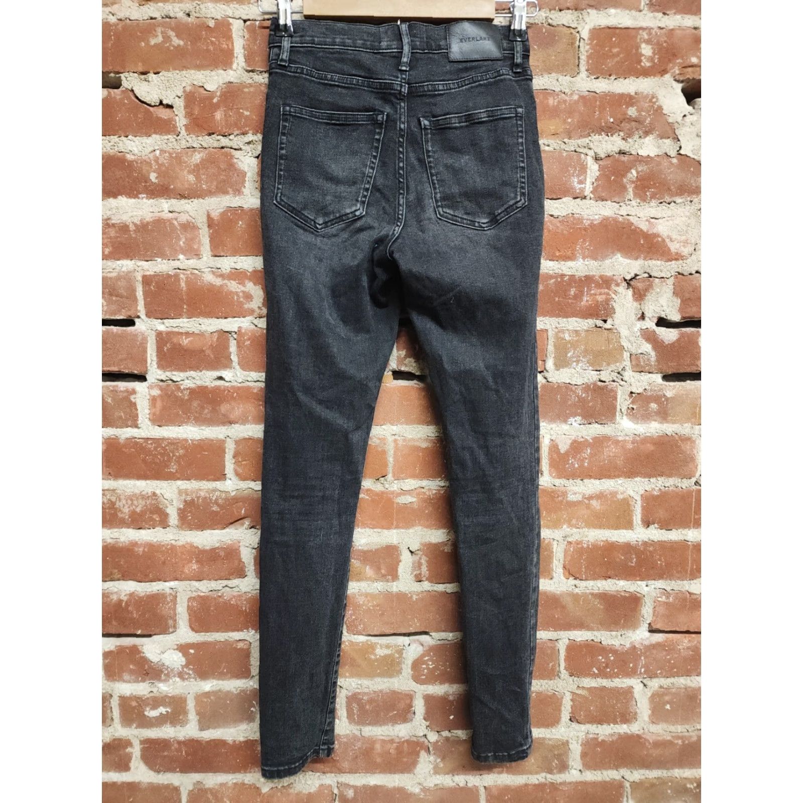 Everlane Everlane High Rise Authentic Stretch Jeans Black 25 Womens Size 42" / US 20 - 2 Thumbnail