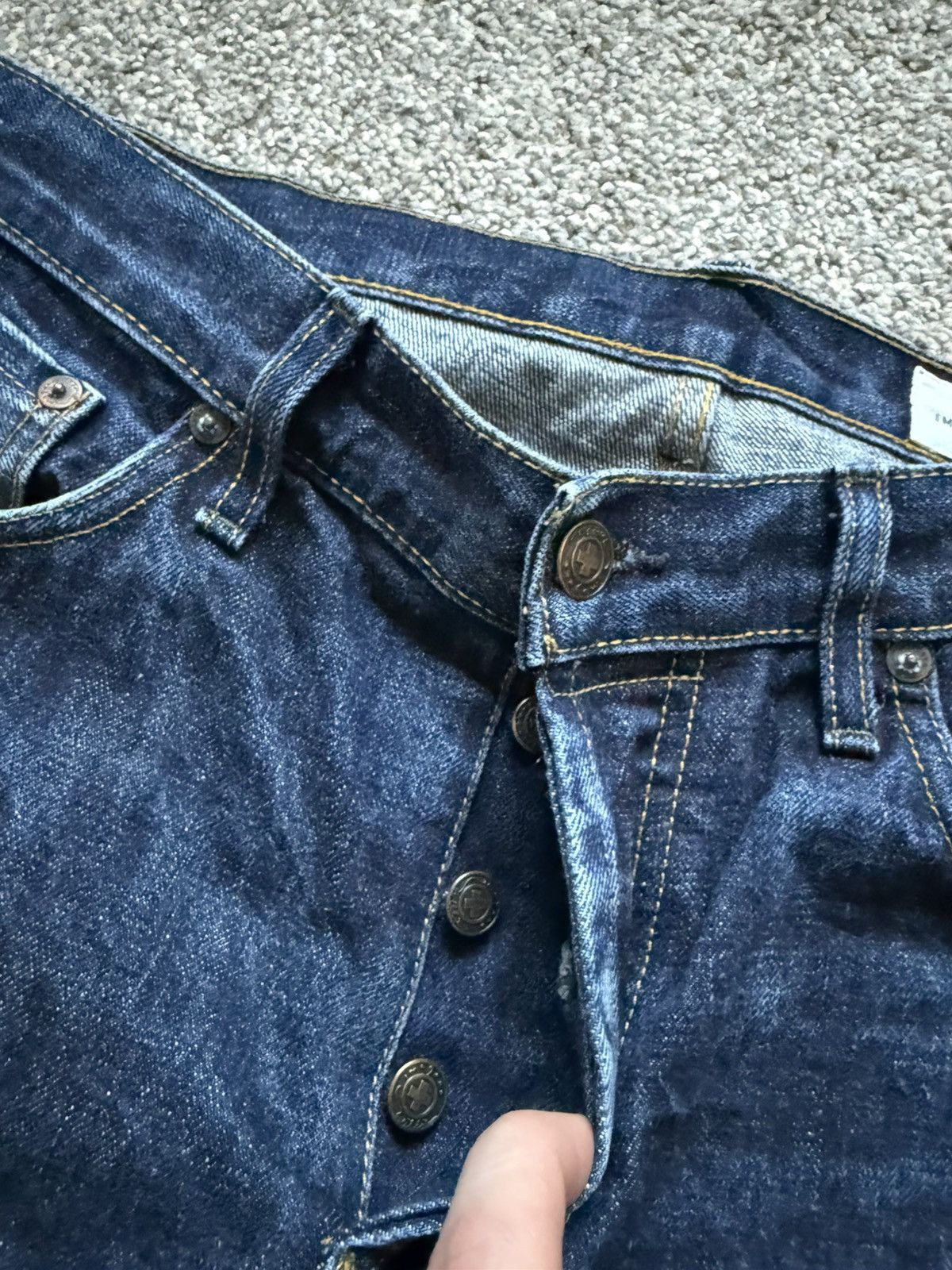 Imogene + Willie Imogene + Willie Barton Slim Selvedge Denim Jeans Size 33 Size US 33 - 3 Thumbnail