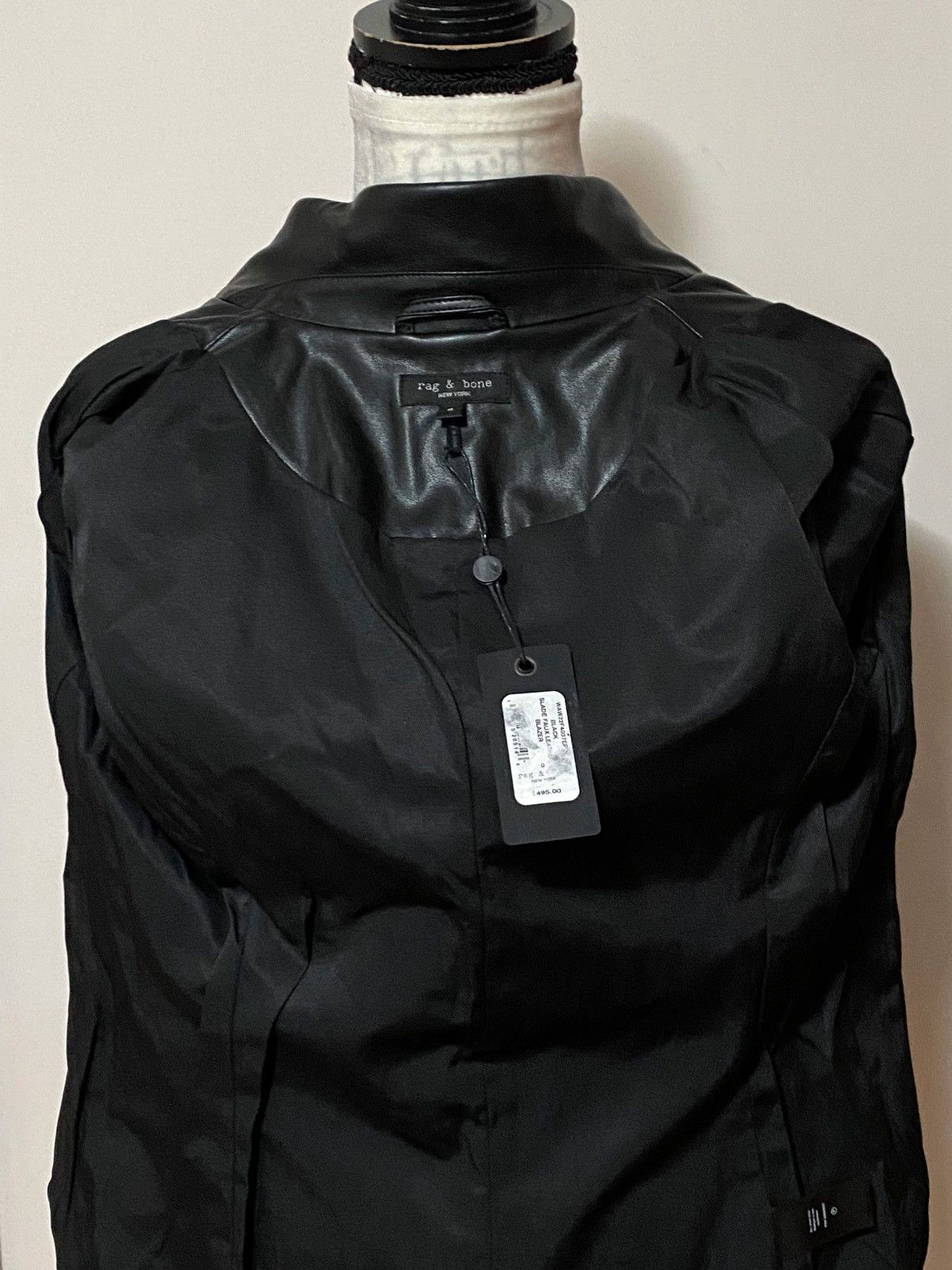 Rag & Bone rag & bone Slade Faux Leather Tailored Blazer size 0 Size XS / US 0-2 / IT 36-38 - 12 Thumbnail