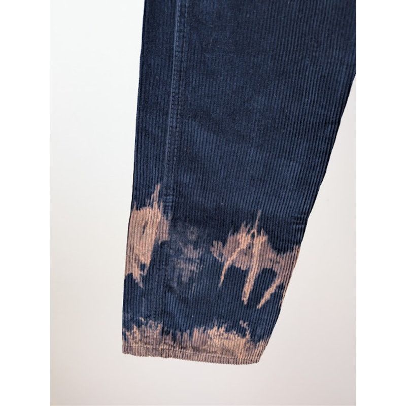 Gucci o1rshd1 Bleached Cotton Corduroy Tapered Denim Pants in Blue Size US 33 - 9 Thumbnail
