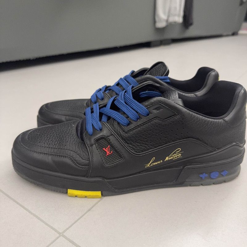 Louis Vuitton Louis Vuitton Trainer Black Sneaker with Gold Accent 0079 Size US 9.5 / EU 42-43 - 1 Thumbnail