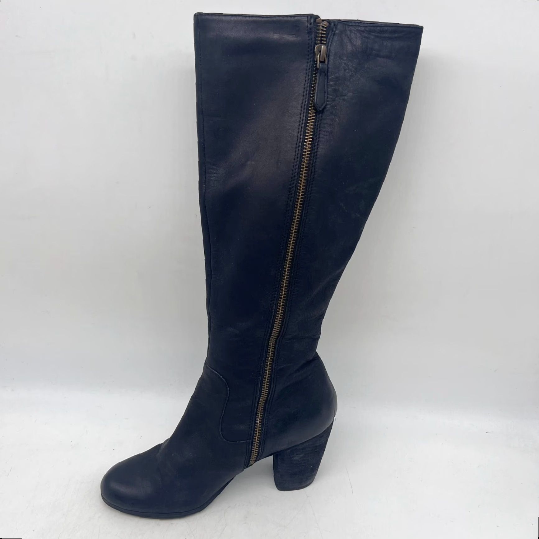 Vintage Bella Vita Evelyn II Women's Black Leather Boots 9 Wide Mid Heel Size US 9 / IT 39 - 3 Thumbnail