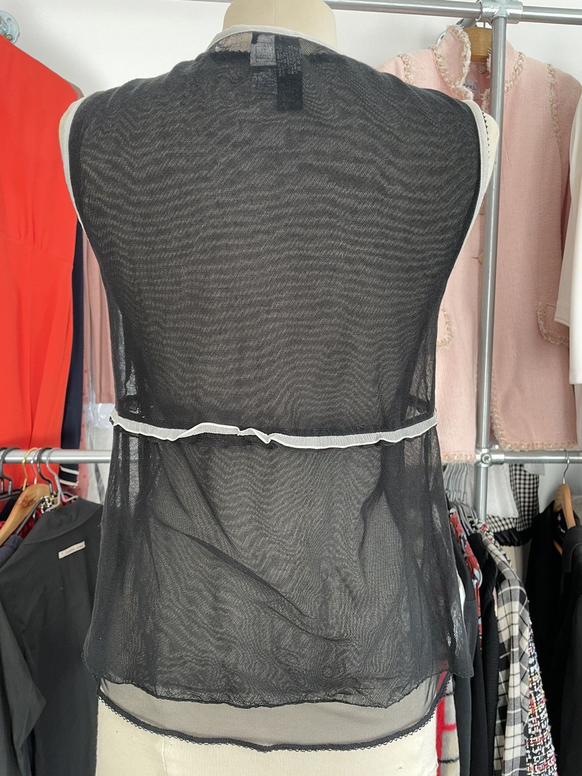 Chanel × Karl Lagerfeld Chanel 2007 mesh tank top Size M / US 6-8 / IT 42-44 - 6 Thumbnail