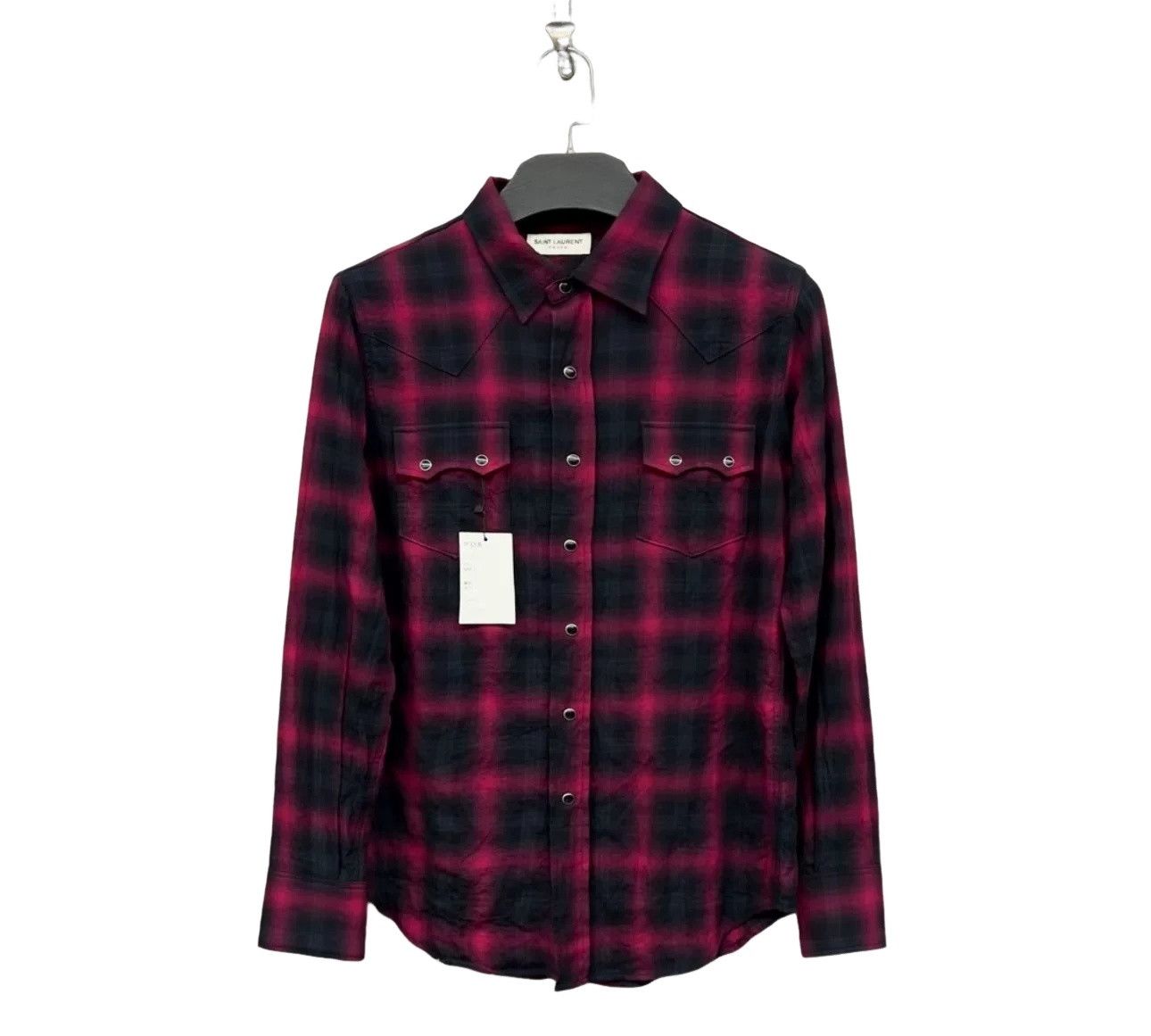 Saint Laurent Paris Saint Laurent Plaid Western Snap Shirt Size S Size US S / EU 44-46 / 1 - 1 Thumbnail