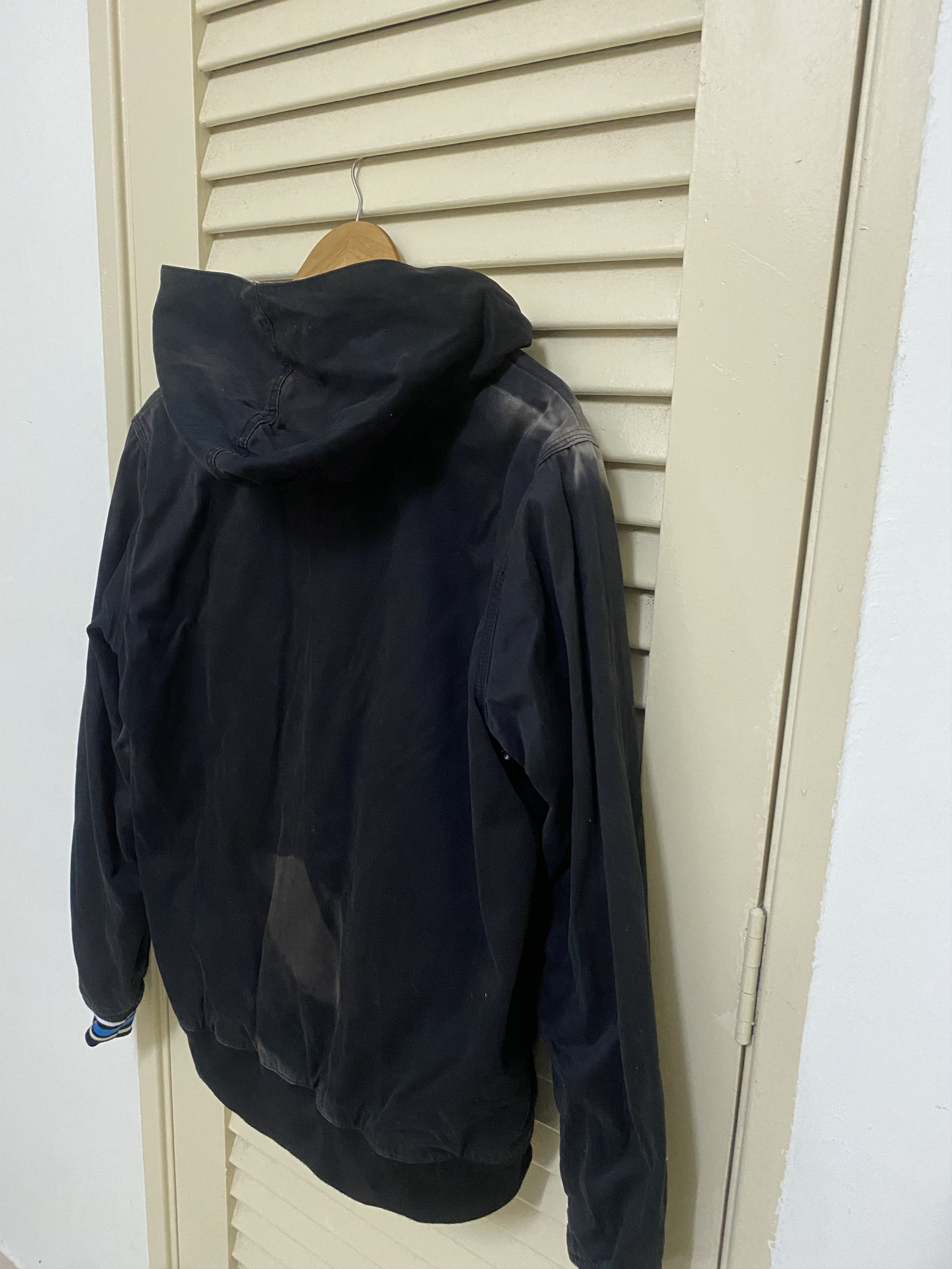 Stussy Distressed Sun Faded Stussy Crown Hooded Work Tech Jacket Size US S / EU 44-46 / 1 - 4 Thumbnail