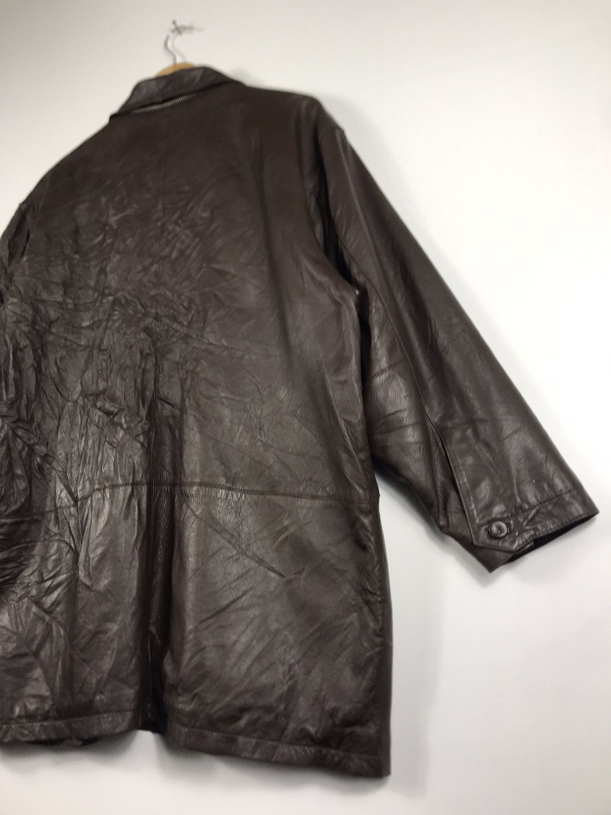 Lancel × Vintage ⚡️Vintage Lancel Paris Zipper Dark Brown Leather Jacket Size US M / EU 48-50 / 2 - 15 Thumbnail