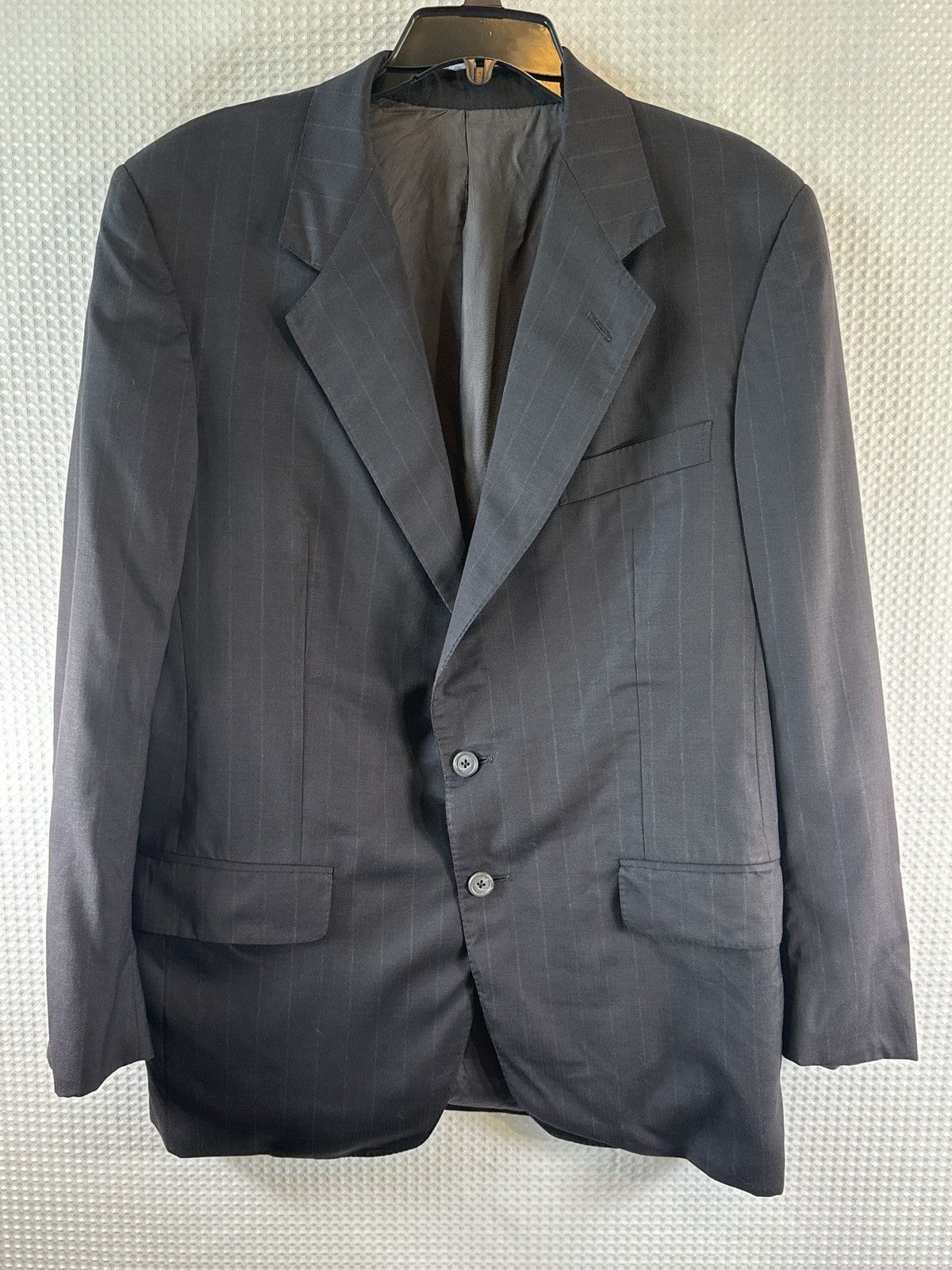 Ermenegildo Zegna Ermenegildo Zegna Black Pinstripe Blazer Size 42R - 1 Thumbnail