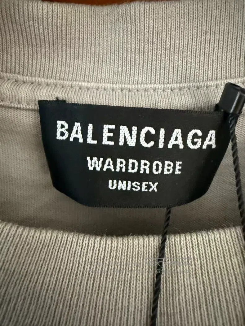 Balenciaga Balenciaga Grey Small Embroidered Logo Short Sleeve T-Shir Size US M / EU 48-50 / 2 - 3 Thumbnail