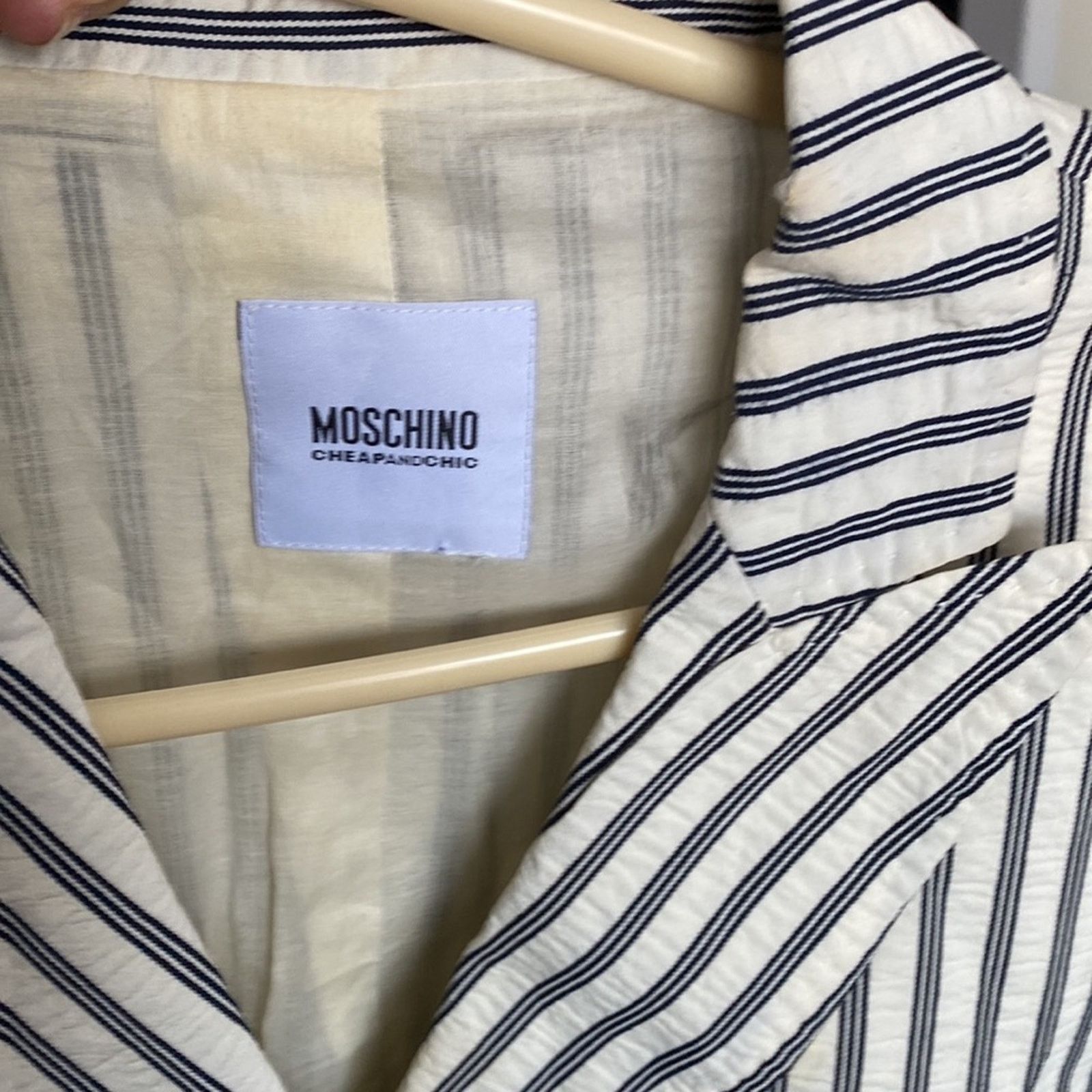 Moschino Moschino Cheap and Chic Seersucker Blazer Size XL / US 12-14 / IT 48-50 - 10 Thumbnail
