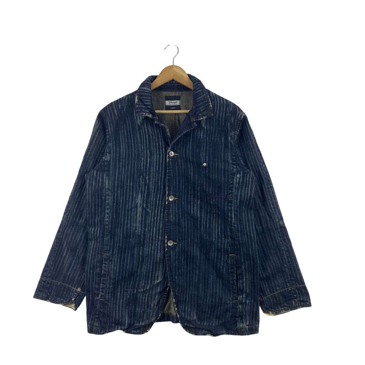 Vintage Vintage DVOPL POWER To The People Indigo Striped Denim Size US L / EU 52-54 / 3 - 5 Thumbnail