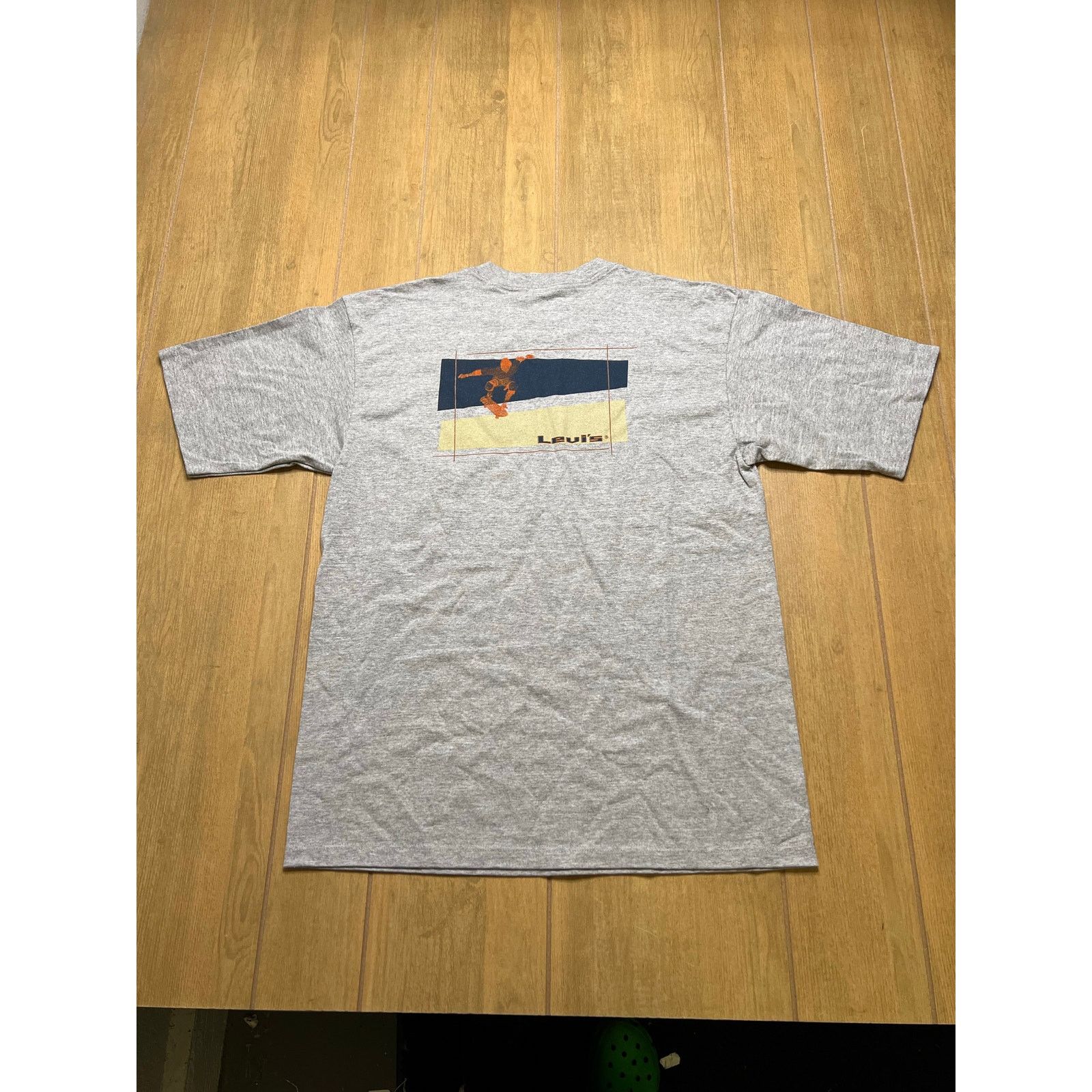 Levi's Vintage 90s Levis Dry Goods T Shirt USA Made Gray Skate Sz L Size US L / EU 52-54 / 3 - 1 Thumbnail