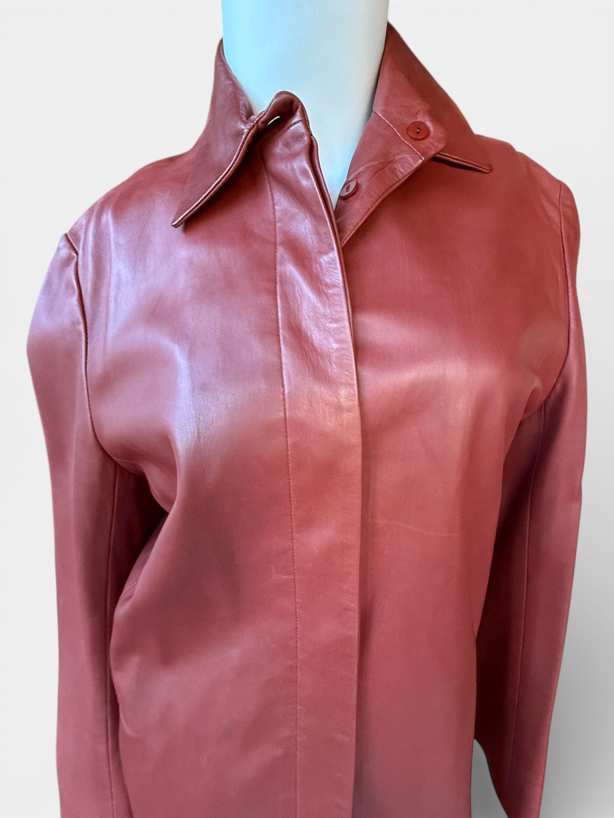 Yves Saint Laurent 70’s YSL Rive Gauche leather jacket + Wool trouser set 38 Size S / US 4 / IT 40 - 22 Thumbnail
