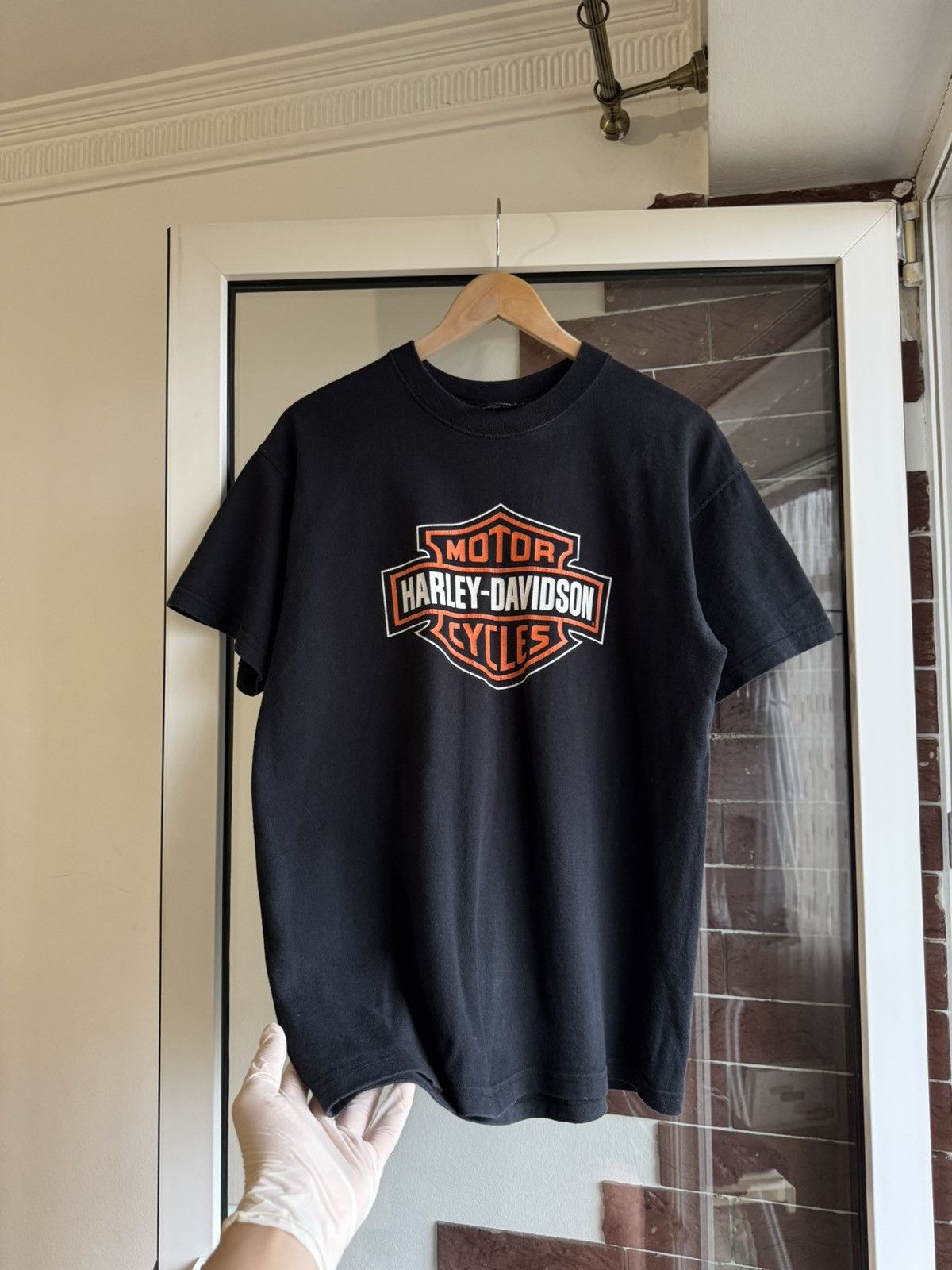 Harley Davidson 🇺🇸Vintage Harley Davidson made in USA tshirt Eange Logo Size US XL / EU 56 / 4 - 3 Thumbnail