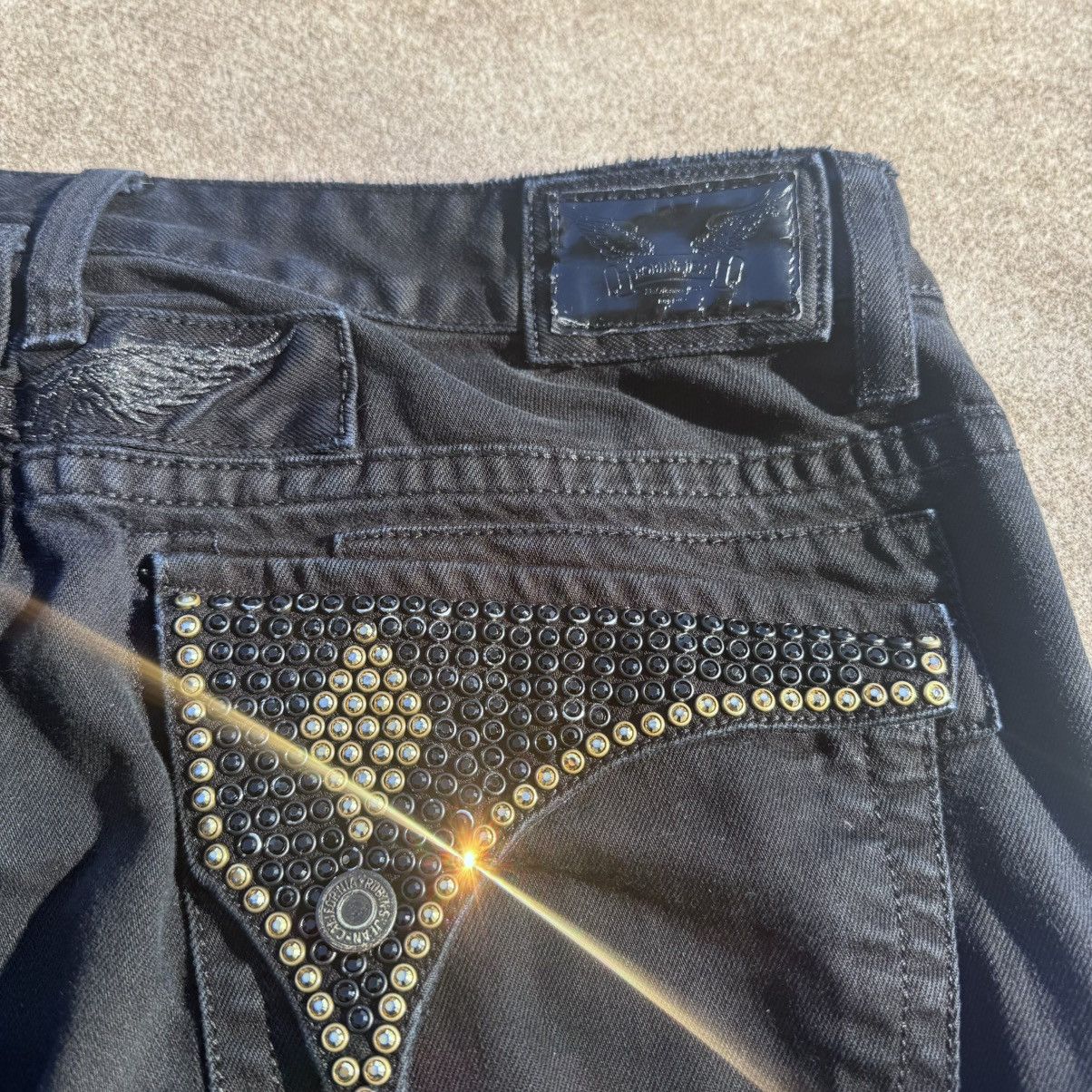 Robins Jeans Long flap studded robin jeans Size US 40 / EU 56 - 2 Thumbnail