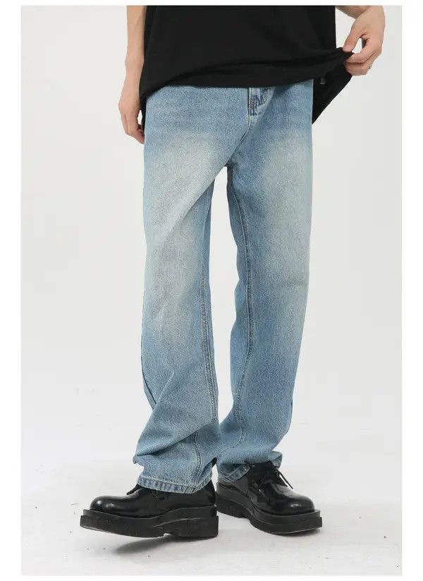 Japanese Brand VIBE Japanese retro straight casual distressed jeans Size US 32 / EU 48 - 2 Thumbnail