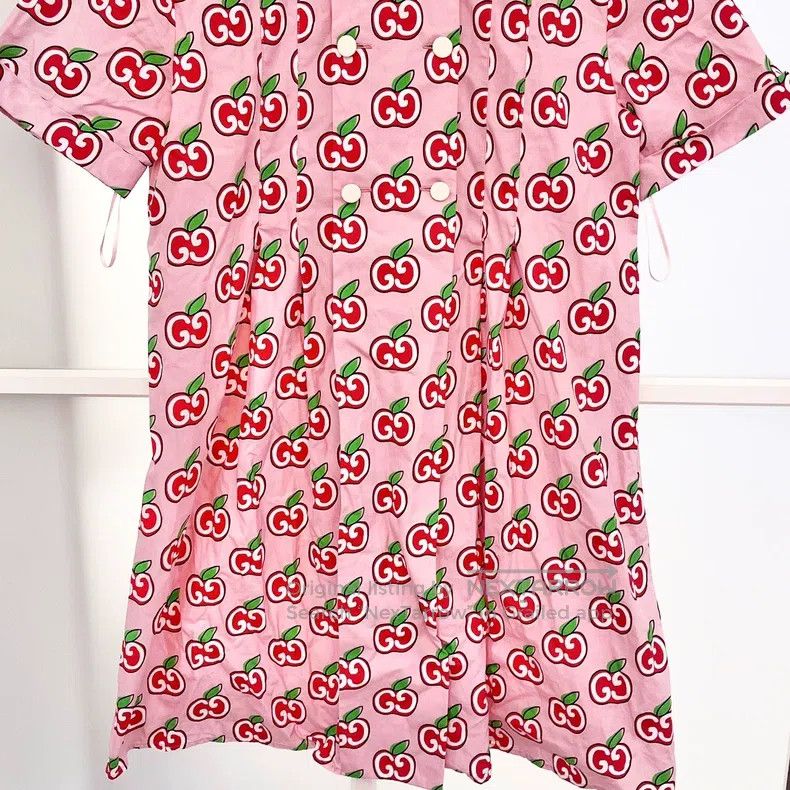 Gucci Gucci Valentine's Day limited pink full-print logo dress Size XS / US 0-2 / IT 36-38 - 3 Thumbnail