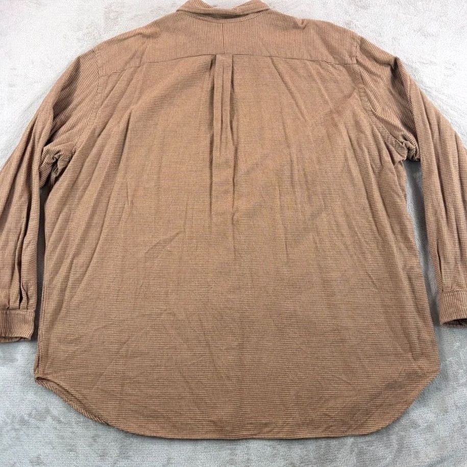 Polo Ralph Lauren Polo Ralph Lauren Shirt Men 4XLT Tall Brown Houndstooth Classic Fit Pony Prep Size US XXL / EU 58 / 5 - 5 Thumbnail
