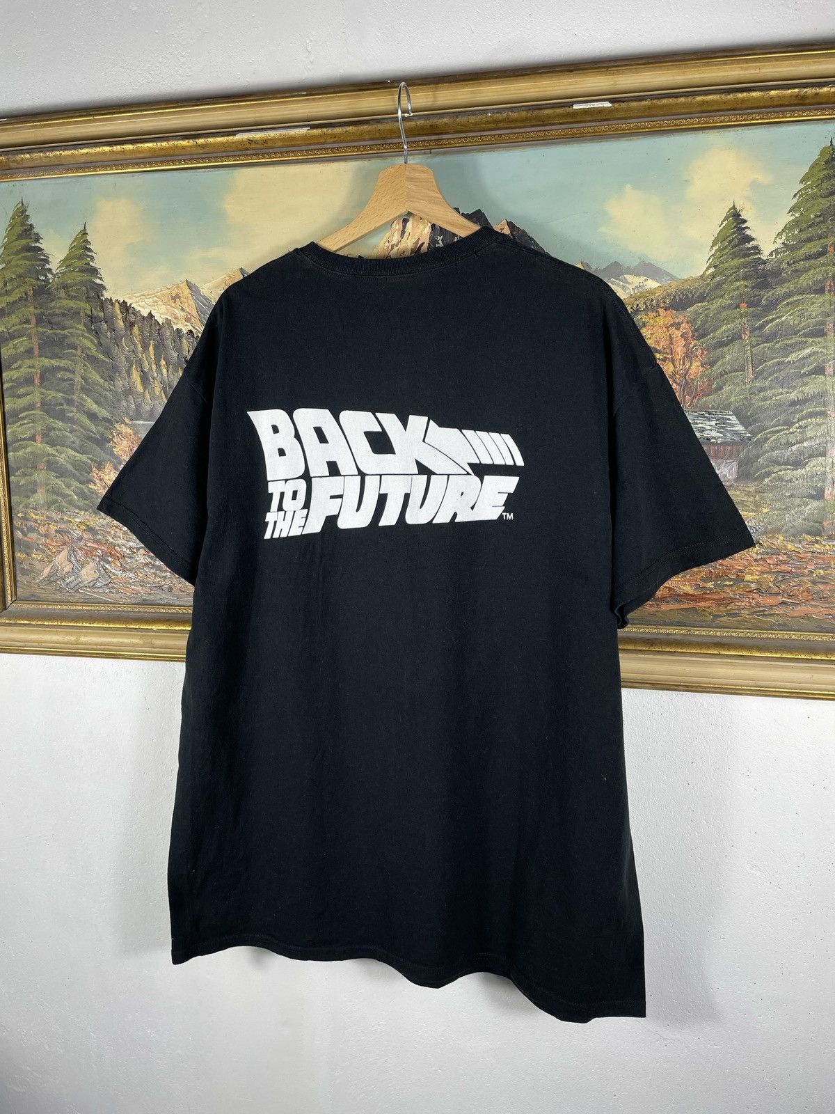 Band Tees × Vintage Black Vintage Retro Y2k 00s T shirt Tee Back To The Future Size US XL / EU 56 / 4 - 6 Thumbnail