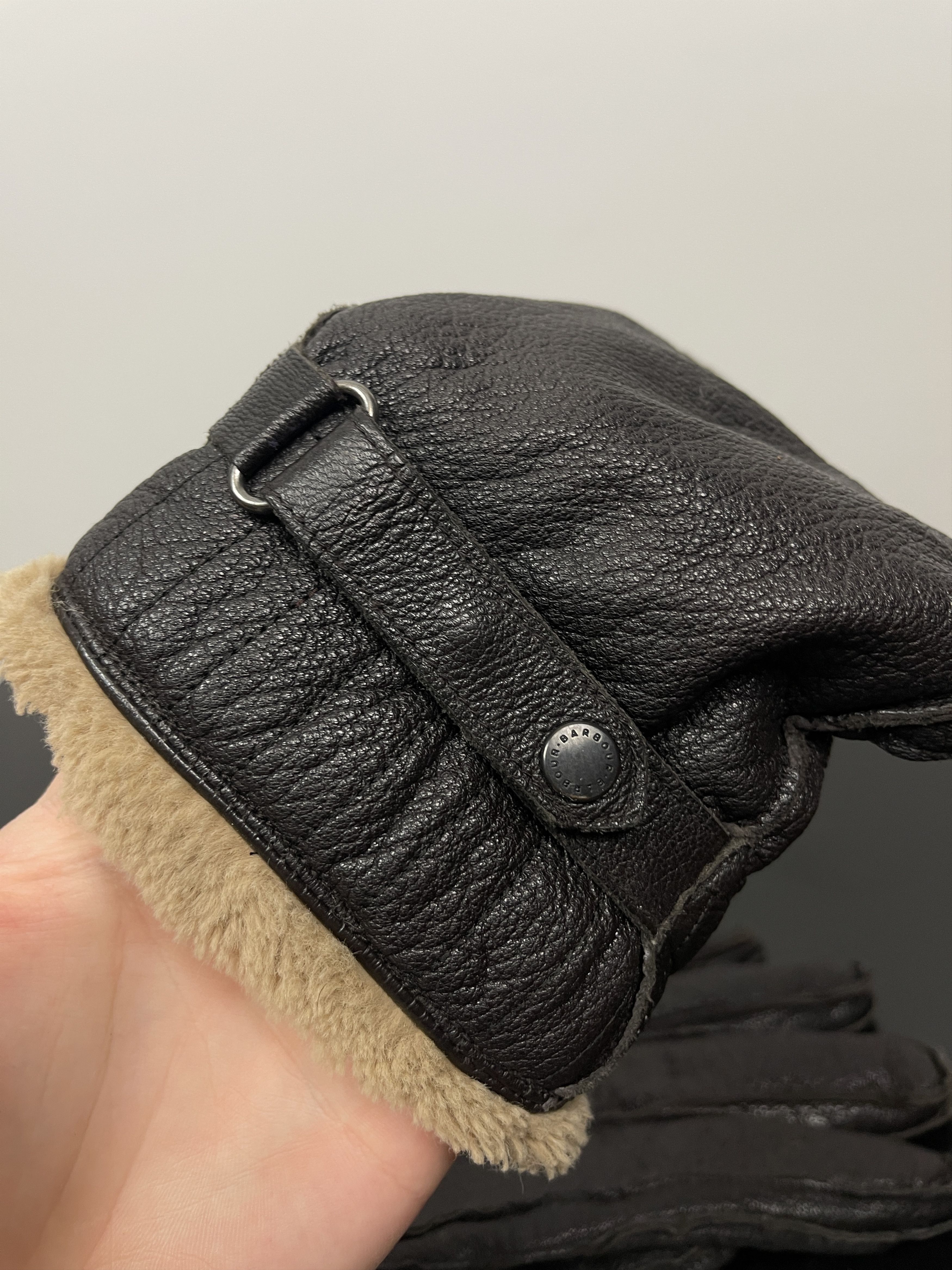 Barbour Barbour leather gloves XL black Textured Size ONE SIZE - 5 Thumbnail