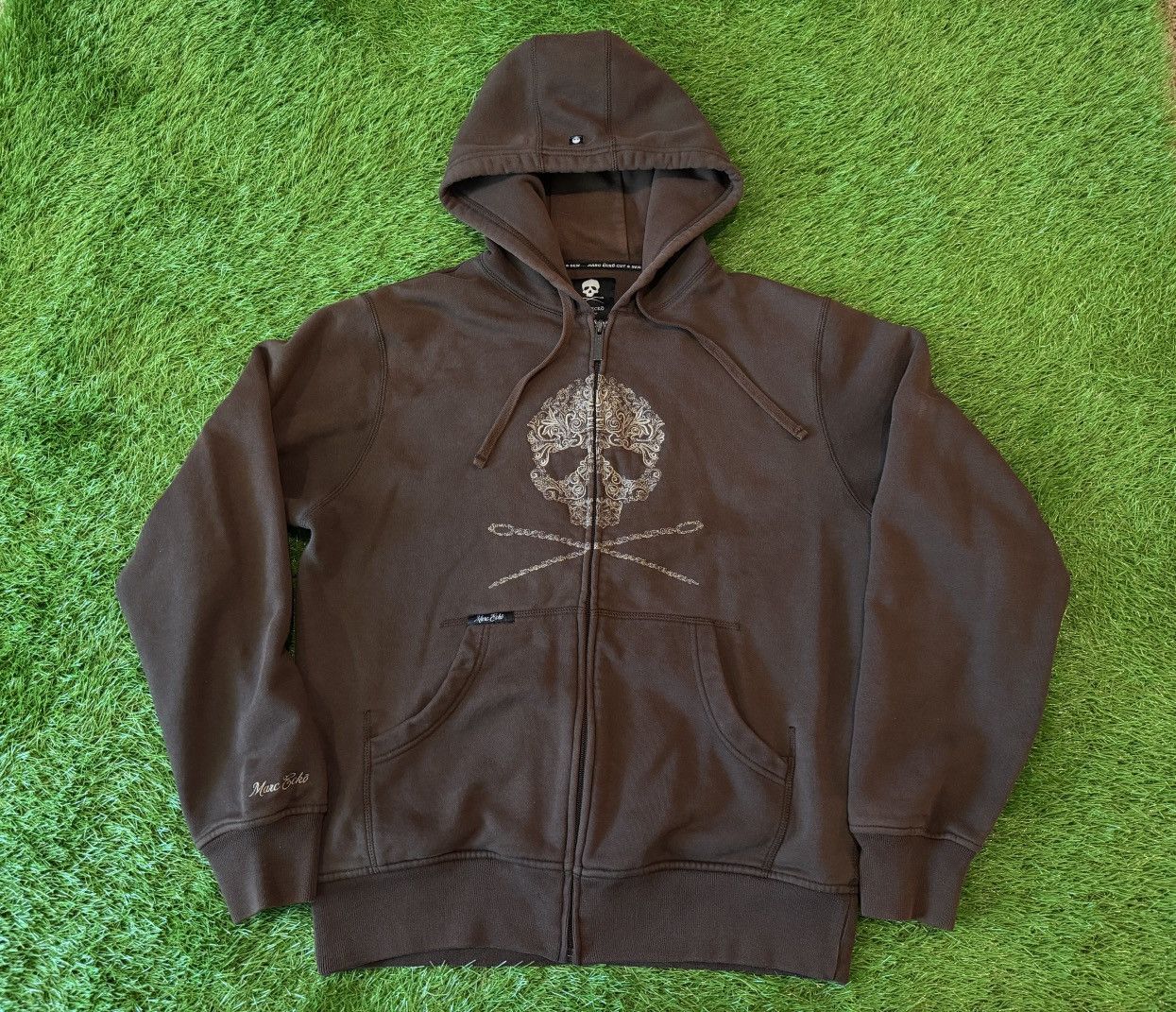 Marc Ecko Marc Ecko Cut & Sew Embroidered Skull Y2K Grunge Zip Hoodie Size US M / EU 48-50 / 2 - 1 Thumbnail