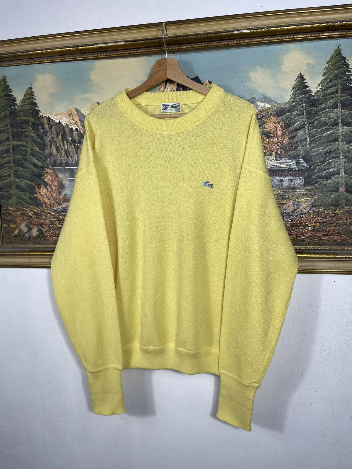 Lacoste × Vintage Lacoste Retro 90s Jumper Pull Knitwear Old Money Luxury Size US XXL / EU 58 / 5 - 3 Thumbnail
