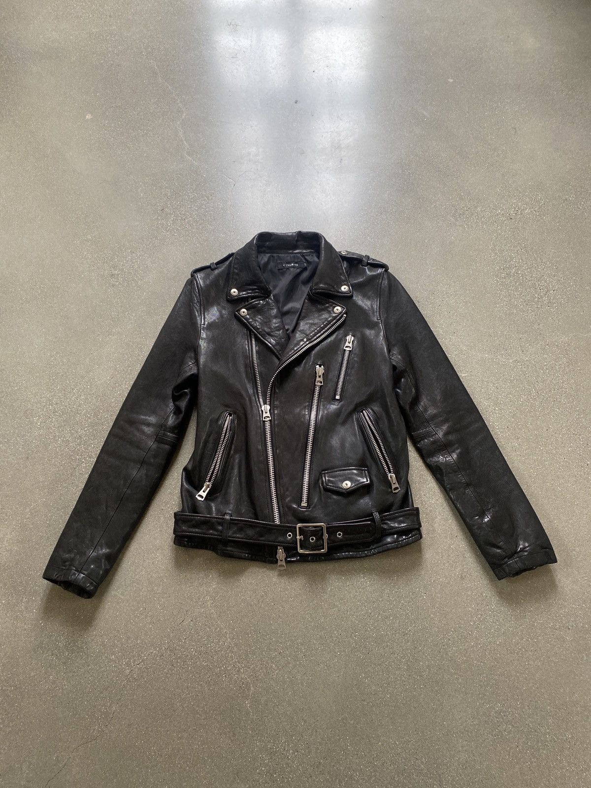 image of Civarize Leather Jacket in Black, Men's (Size Small)