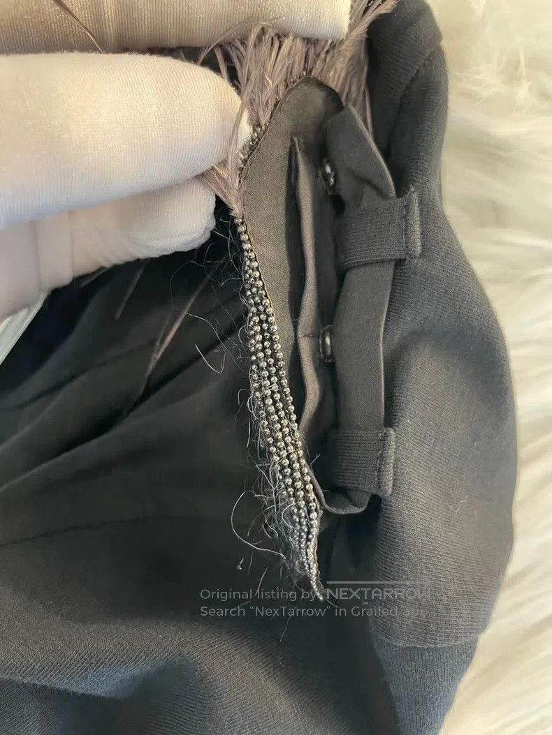 Brunello Cucinelli Brunello Cucinelli Feather Design Sequined Heavy Short Sle Size S / US 4 / IT 40 - 5 Thumbnail
