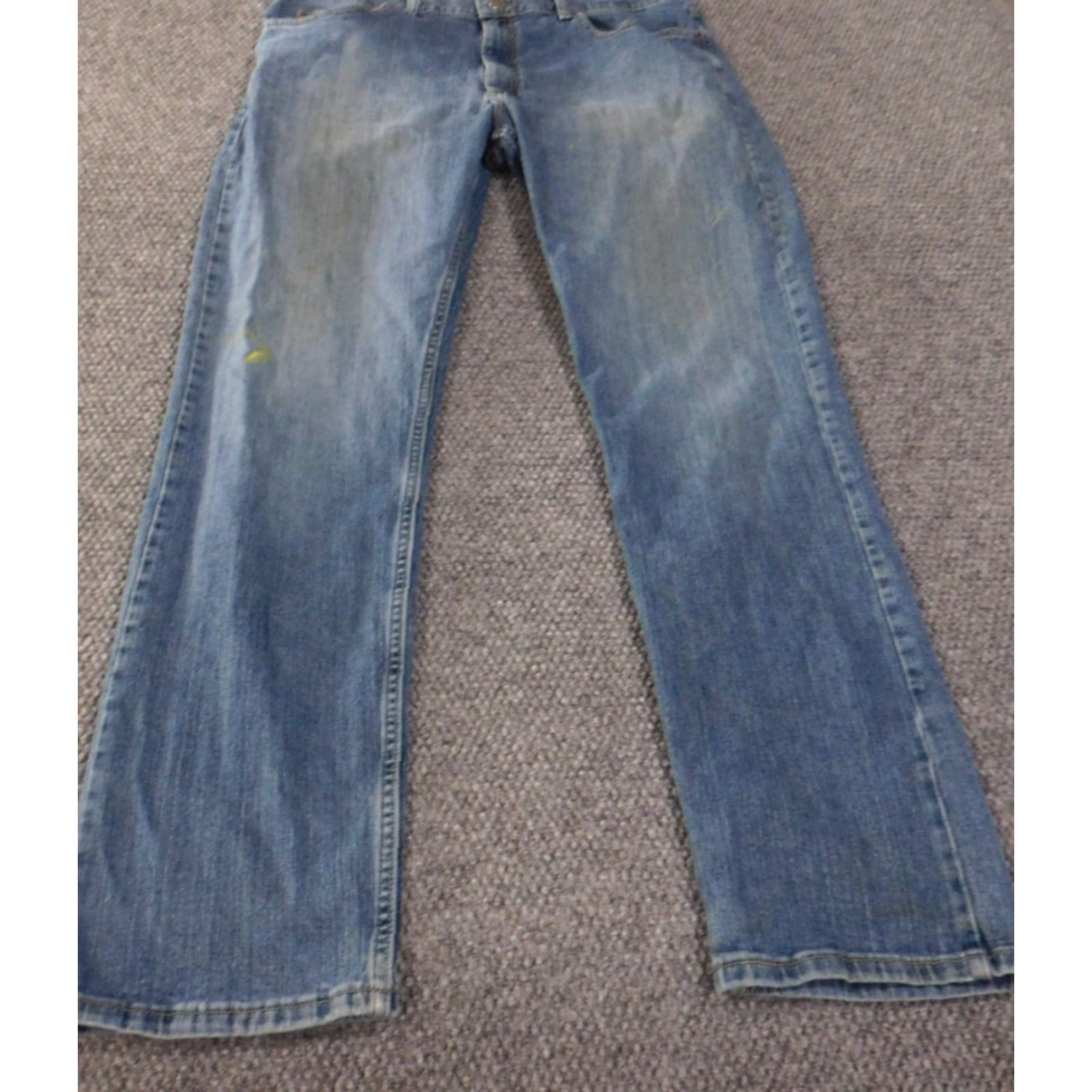Lee Lee Jeans Mens 38x34 Blue Regular Fit Straight Medium Wash Denim 34 Inseam Regular Rise Mid Zip Pocket Zipper Cotton Denim American Stretch Jeans Mens Size US 38 / EU 54 - 2 Thumbnail
