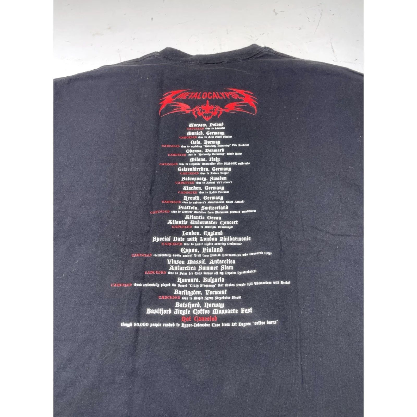 Delta Dethklok Metalocalypse Shirt Mens XL Black Cotton Delta Pro Weight T-Shirt Crew Neck Short Sleeve Metal Music Cartoon Network Size US XL / EU 56 / 4 - 6 Thumbnail